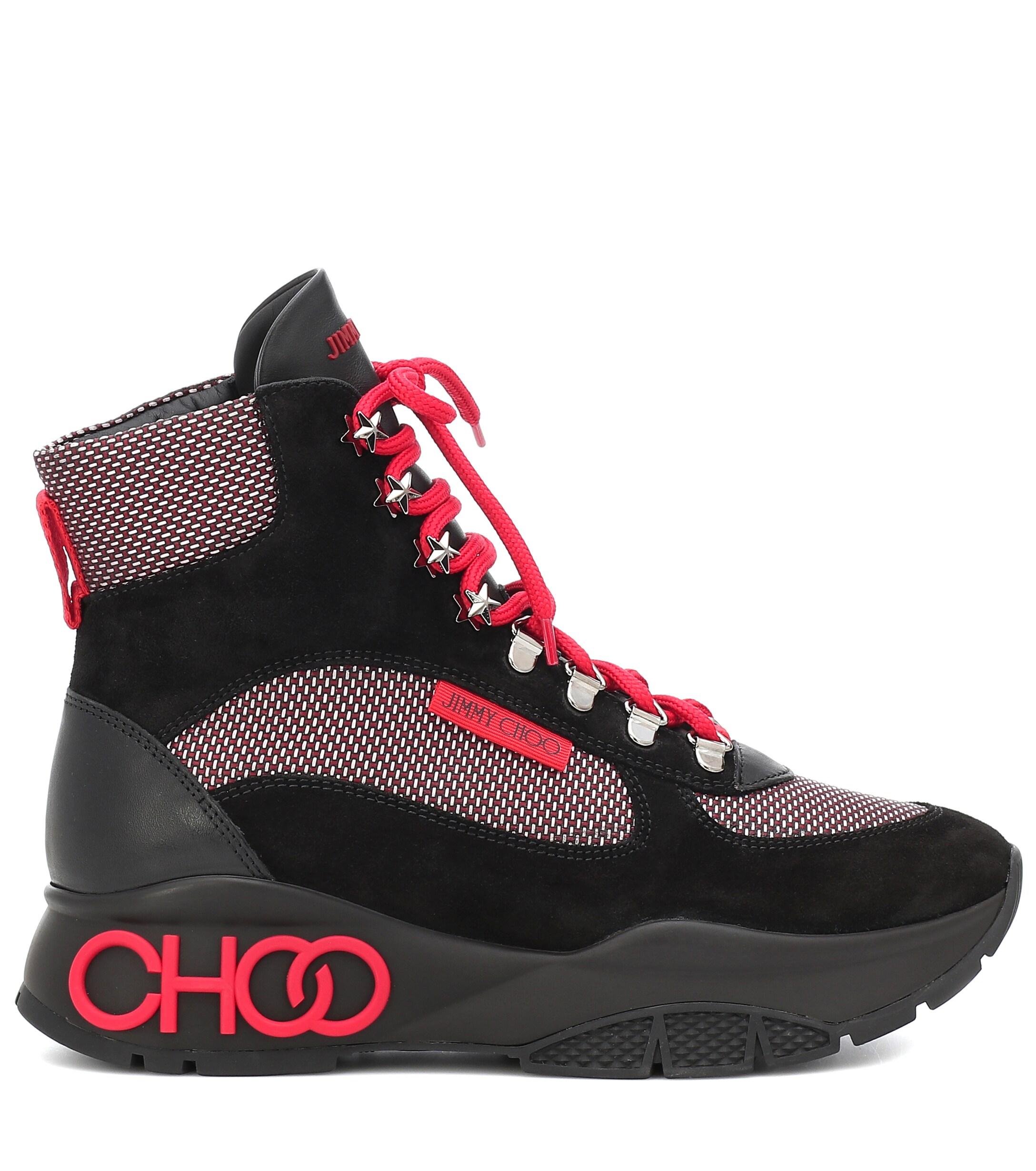 jimmy choo inca f suede & mesh bootie
