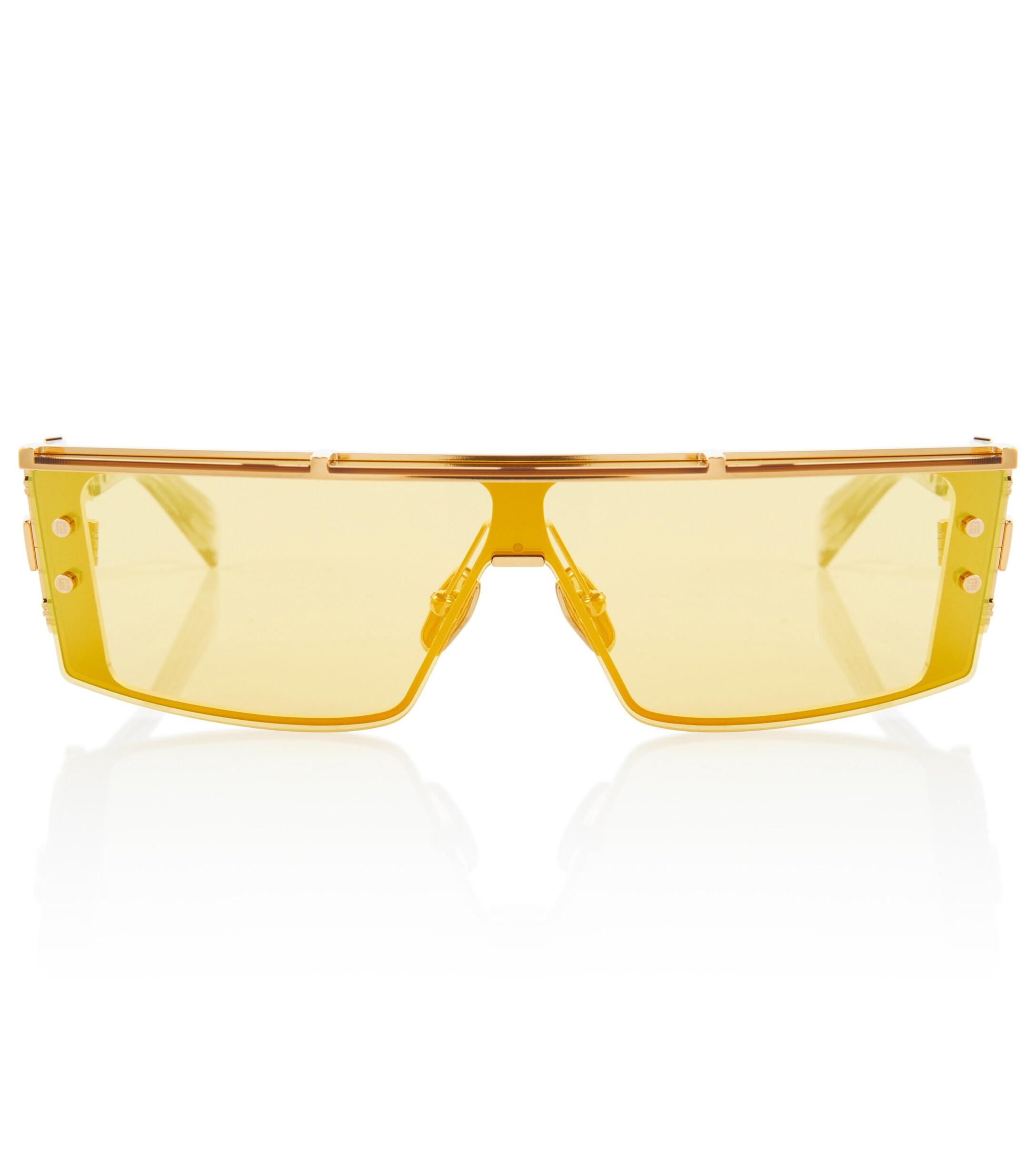 Balmain Synthetik Sonnenbrille Wonder Boy III in Gelb Damen Accessoires Sonnenbrillen 