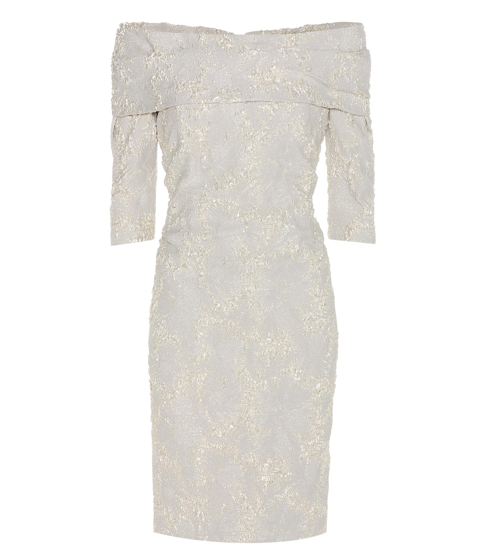 carolina herrera off the shoulder dress