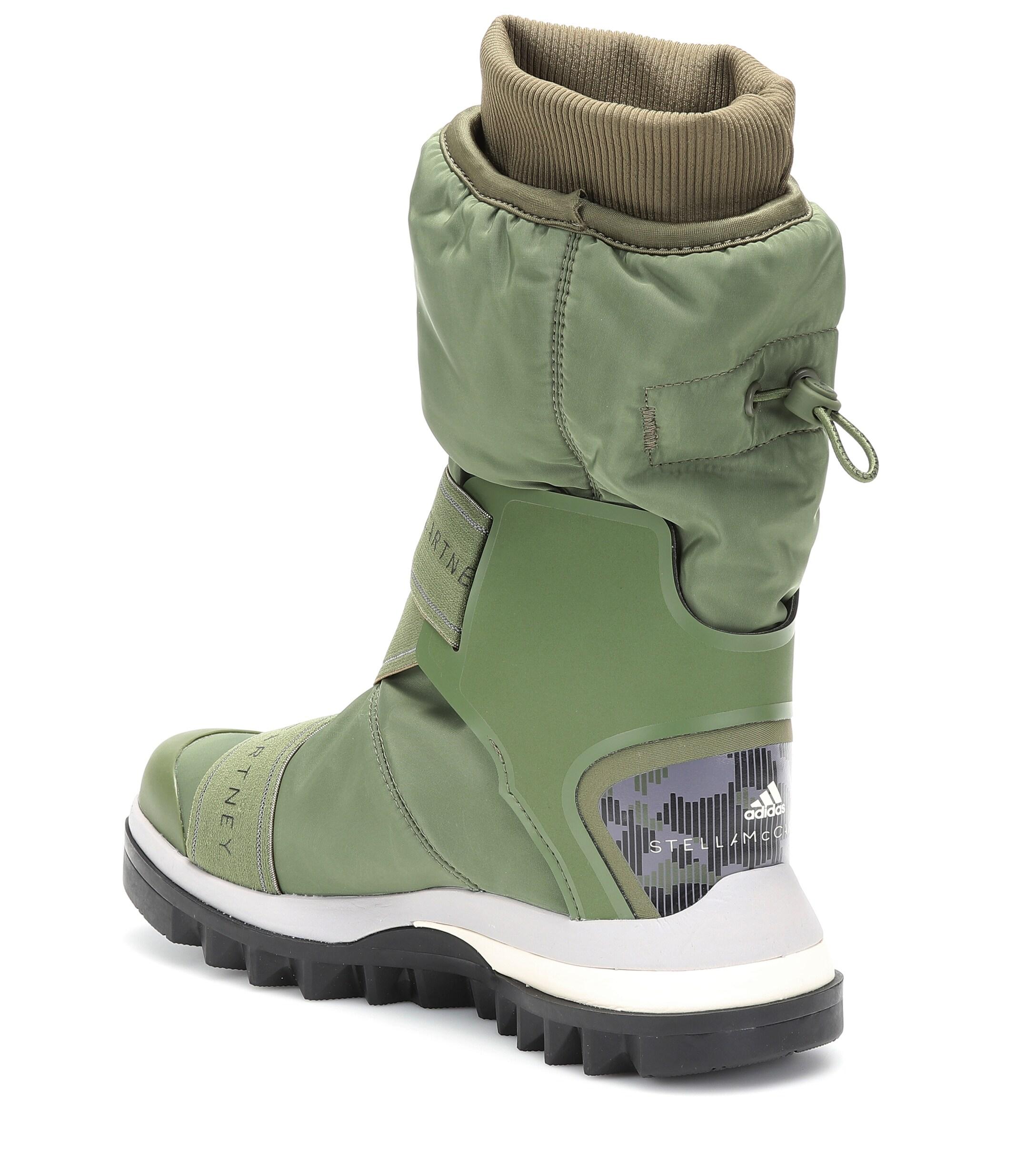 adidas By Stella McCartney Logo Snow Boots in Green | Lyst
