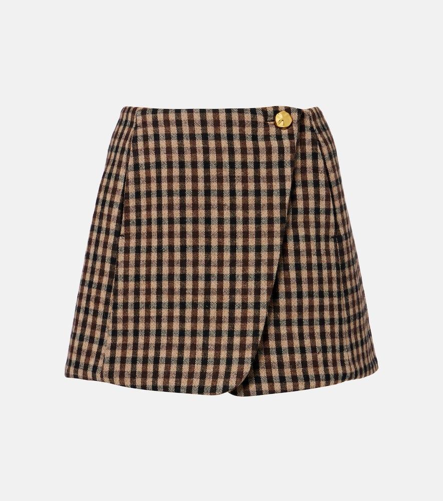 【Ganni】Ruffled Gingham Mesh Wrap Skirt Ganni Gingham Skirt 2025 | www.takertrailers.ee