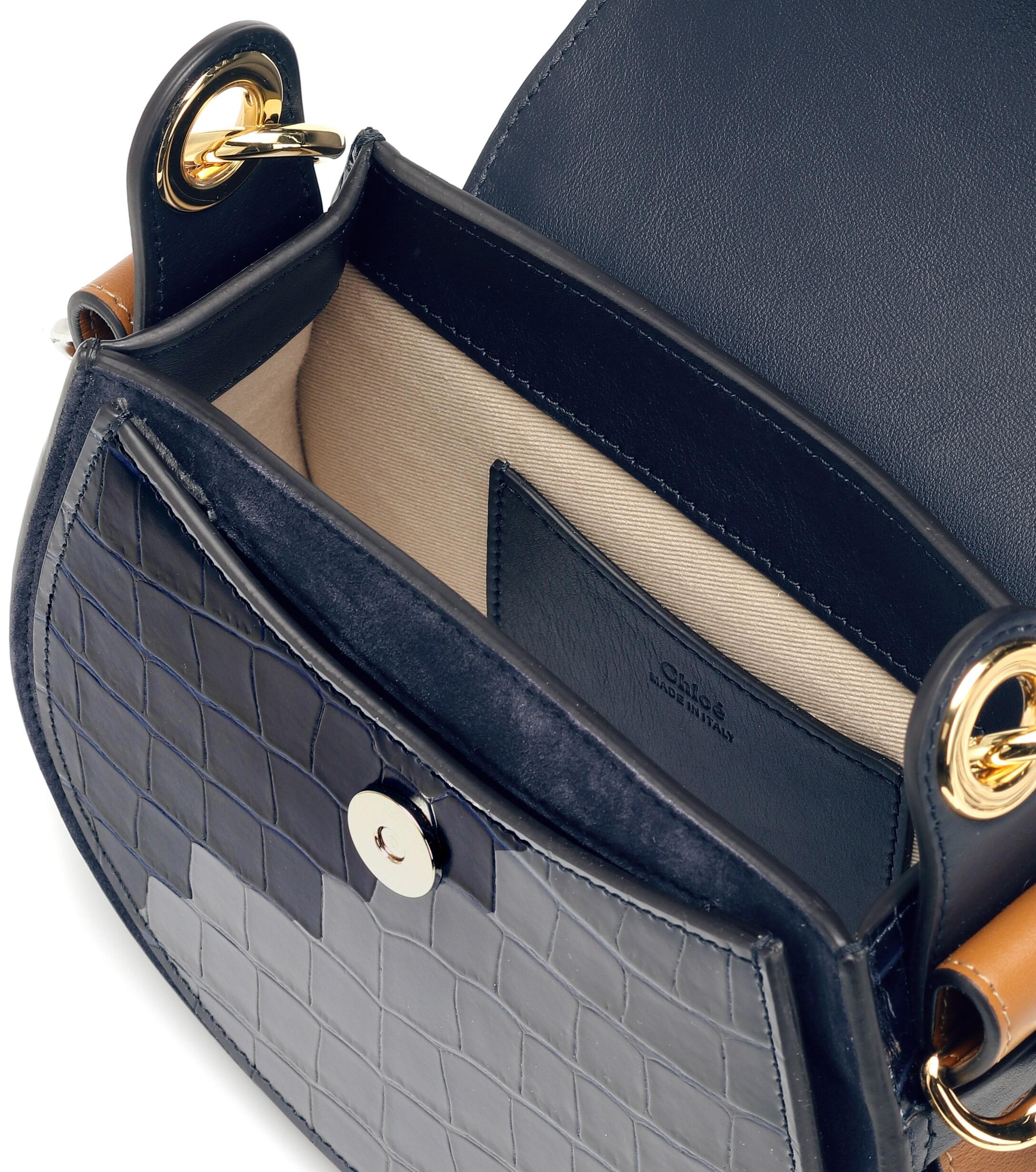 Chloé Tess Small Leather Shoulder Bag in Blue Lyst