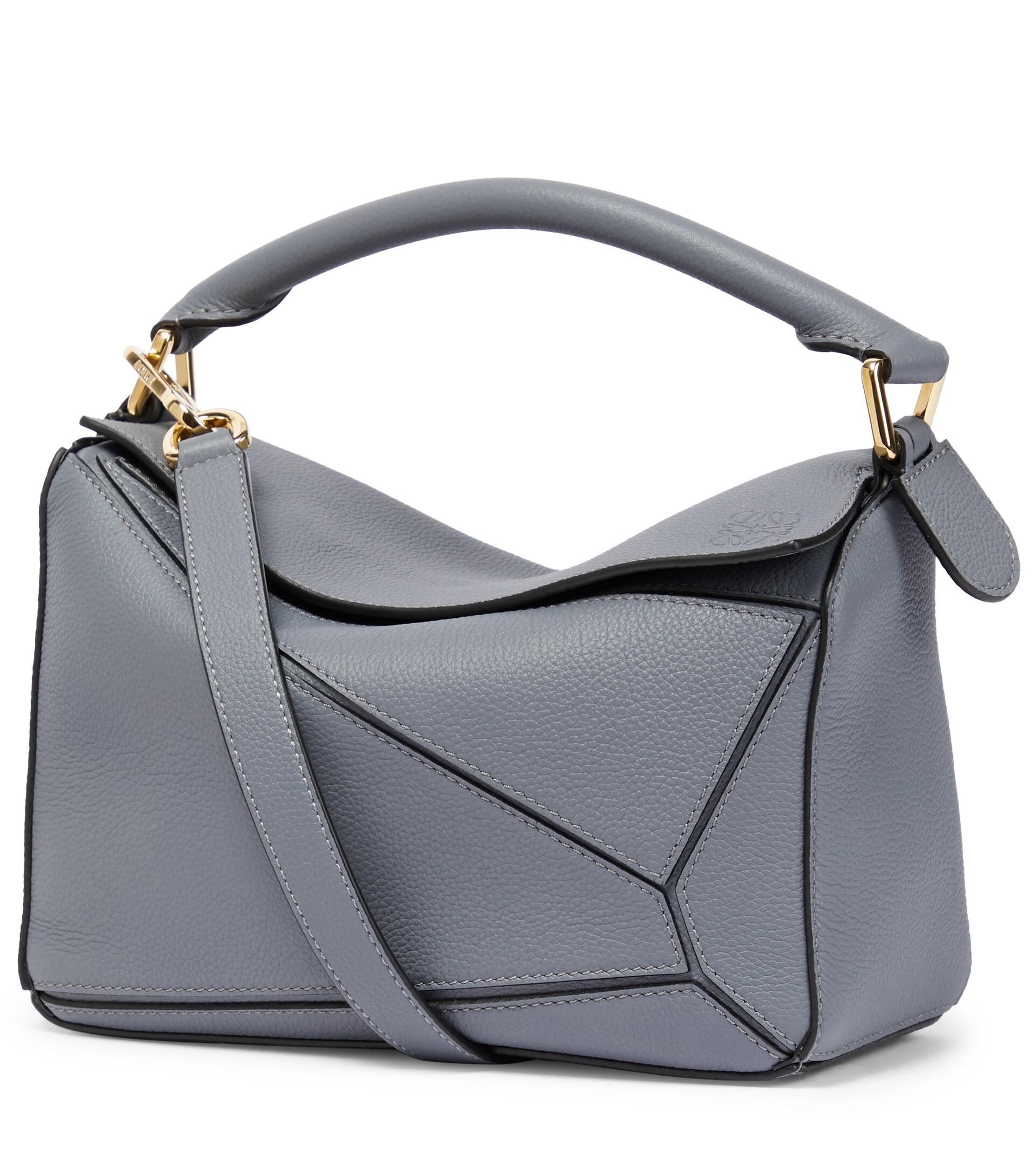 Loewe Puzzle Small Leather Shoulder Bag in Gray | Lyst