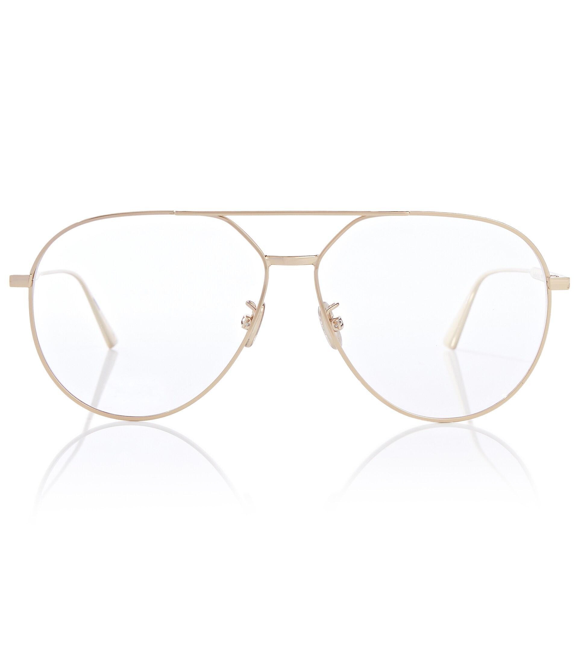 dior gold glasses frames