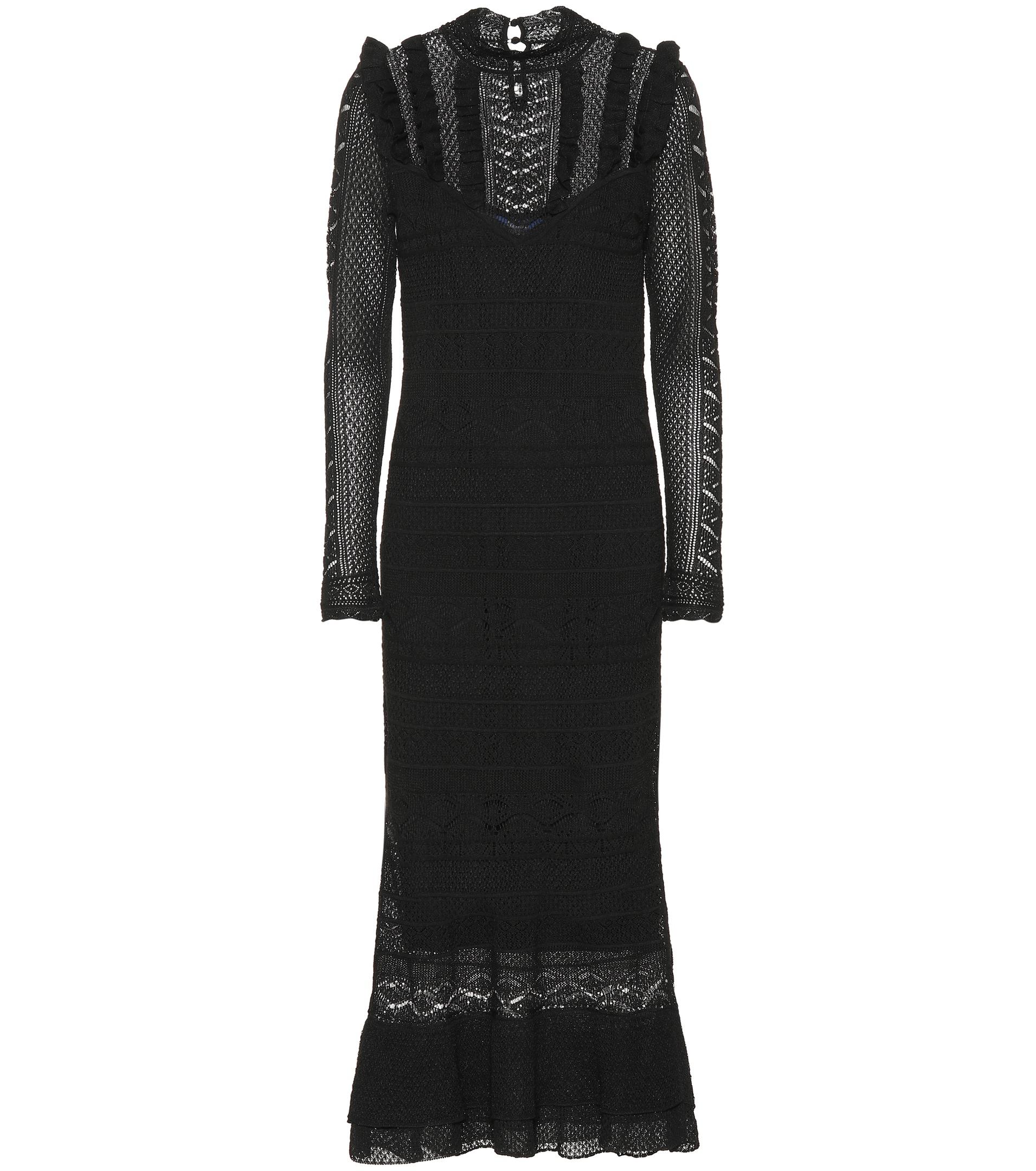 Polo Ralph Lauren Crochet Dress in Black | Lyst