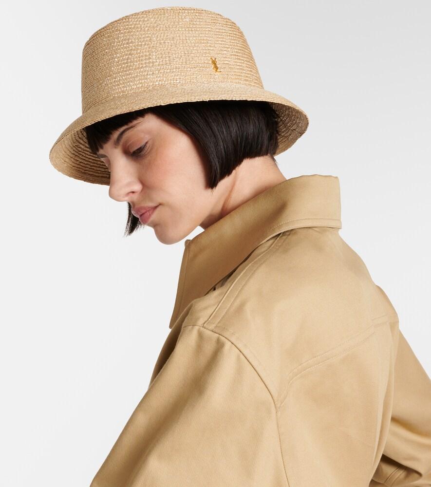 Saint Laurent Maglina Straw Bucket Hat in Natural | Lyst display picture 2