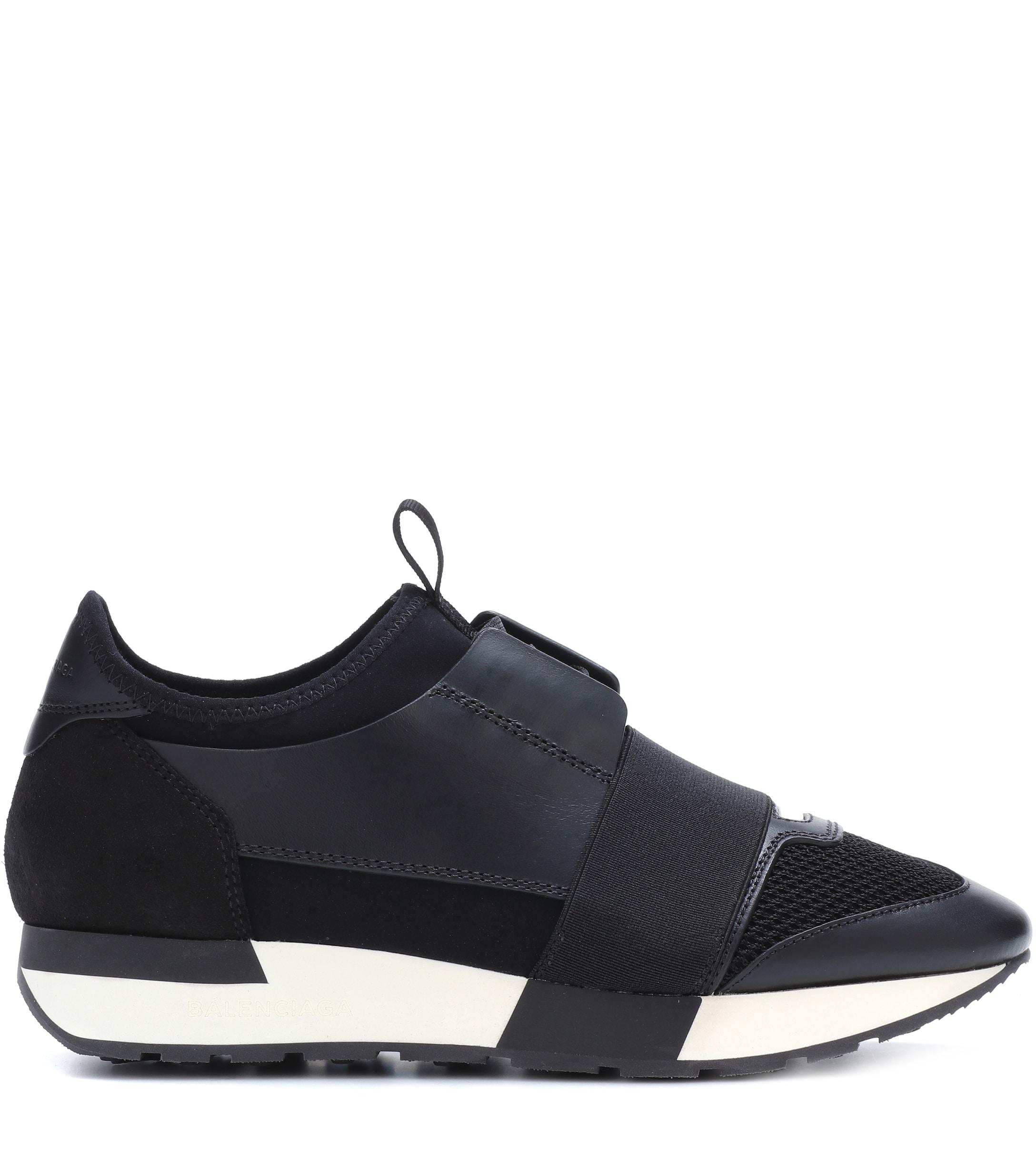 Balenciaga Leather Race Runners in Black - Save 77% - Lyst