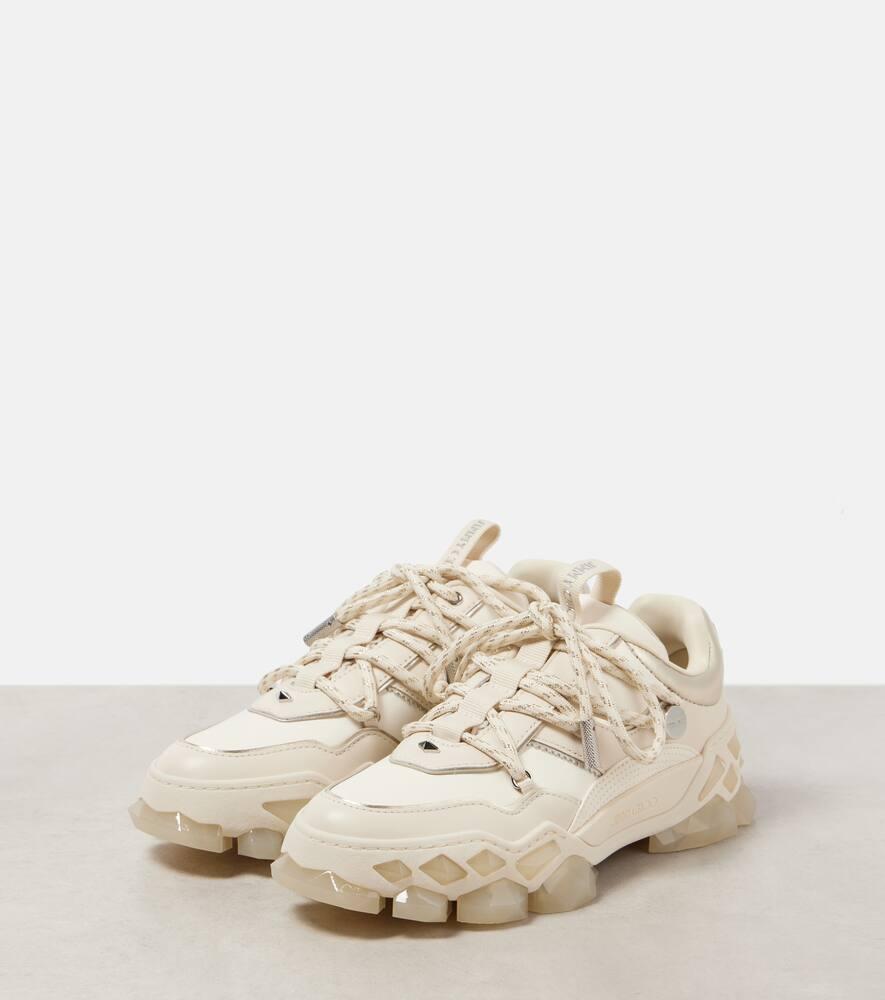 Jimmy Choo Diamond X Ii F Leather Sneakers in Natural Lyst