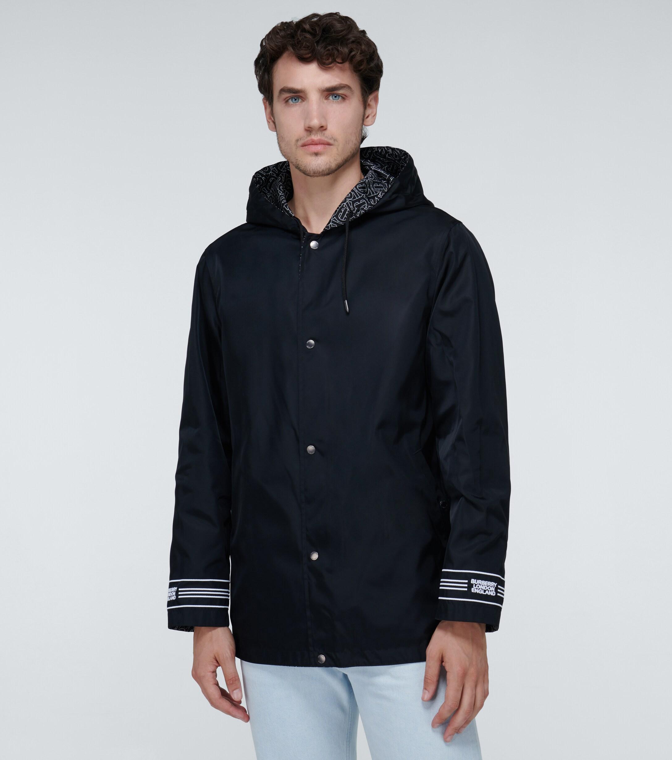 Burberry Elmhurst Reversible Rain Jacket in Black for Men Lyst