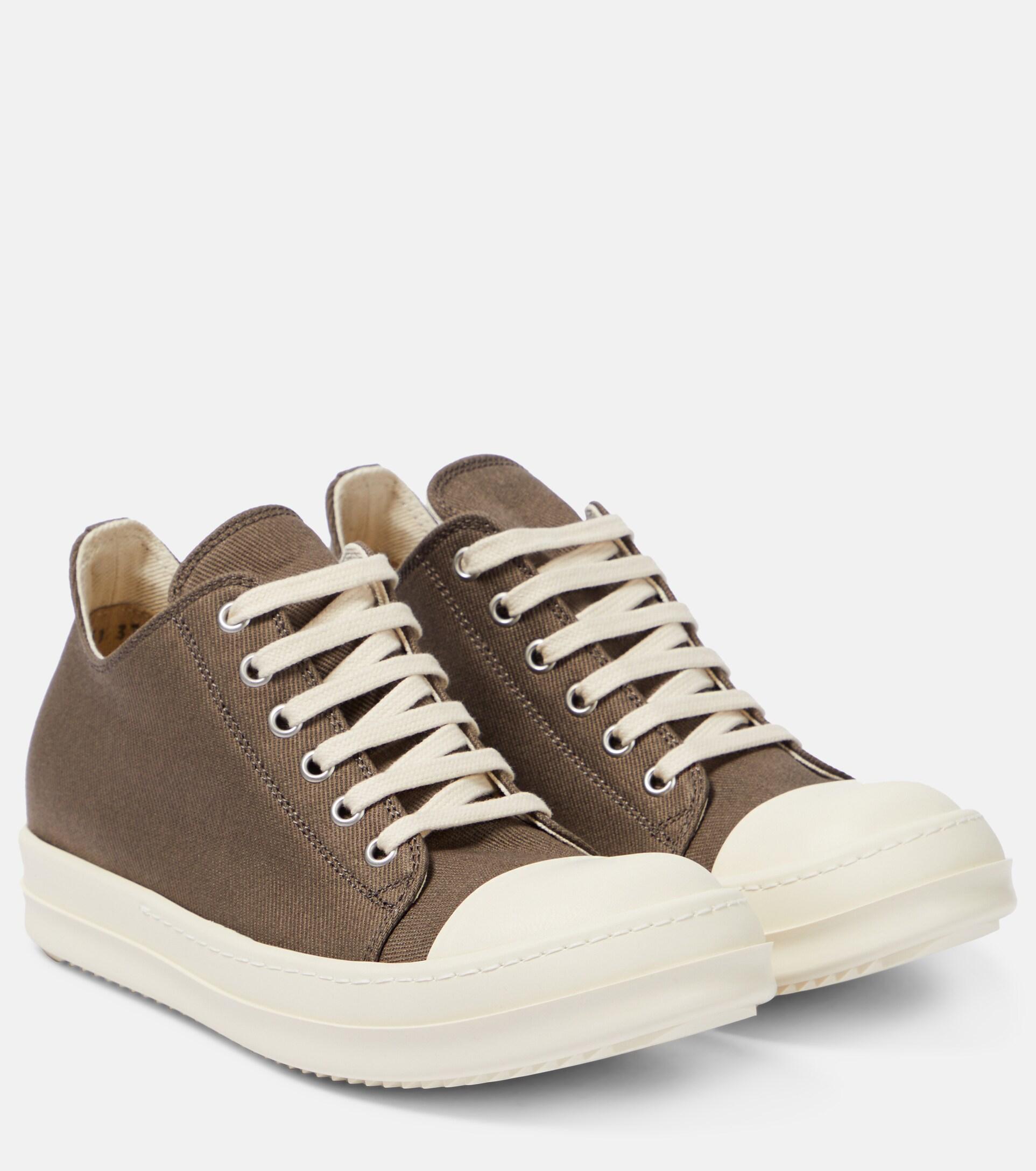 Rick Owens Luxor Canvas Sneakers in Natural | Lyst