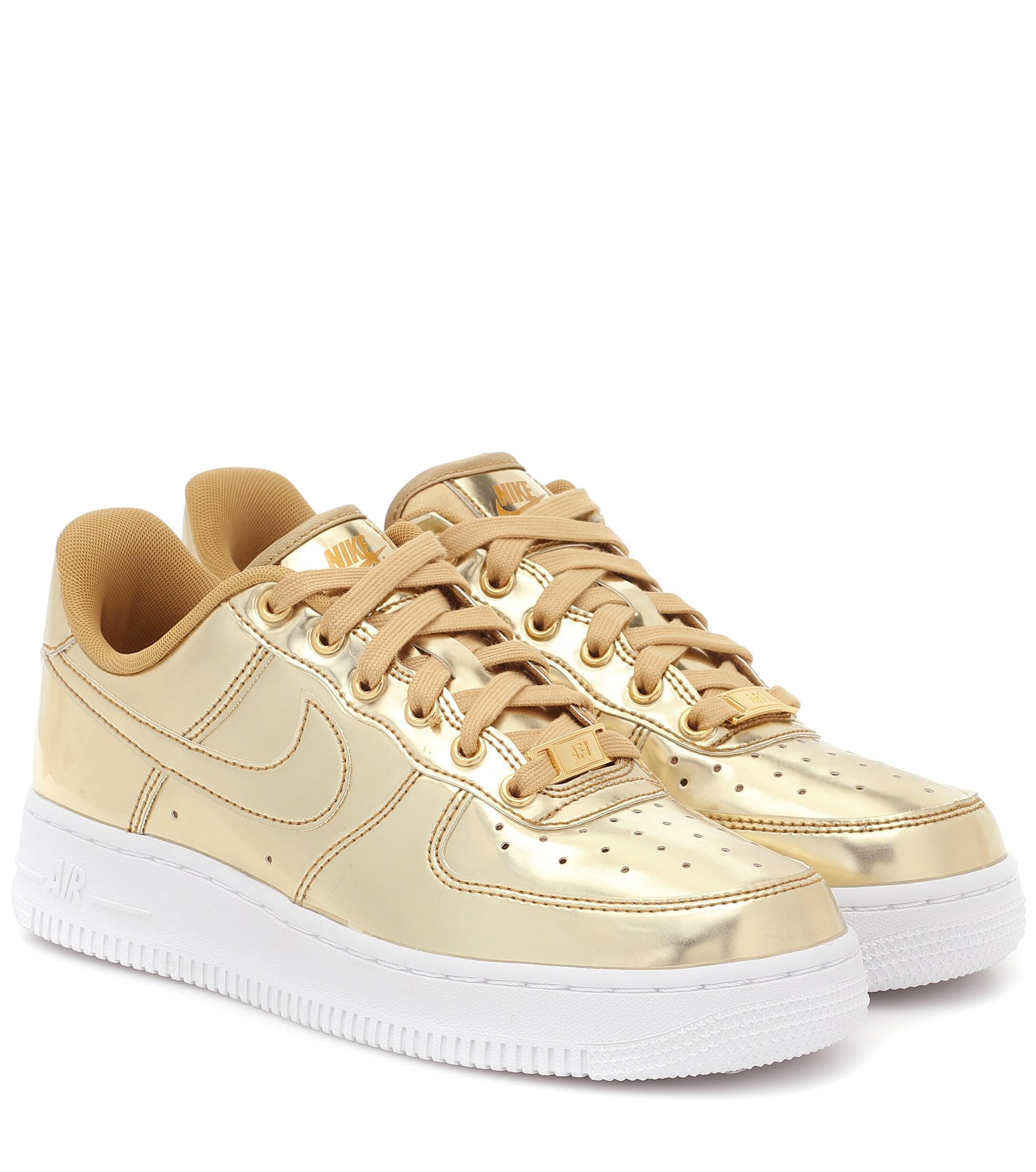 Nike Lace Air Force 1 Sp Sneakers in Gold (Metallic) - Save 84% | Lyst  Australia
