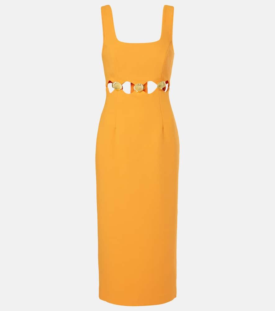新作【Rebecca Vallance】Antonella cutout crepe midi dress Antonella cutout crêpe midi dress in blue - Rebecca Vallance