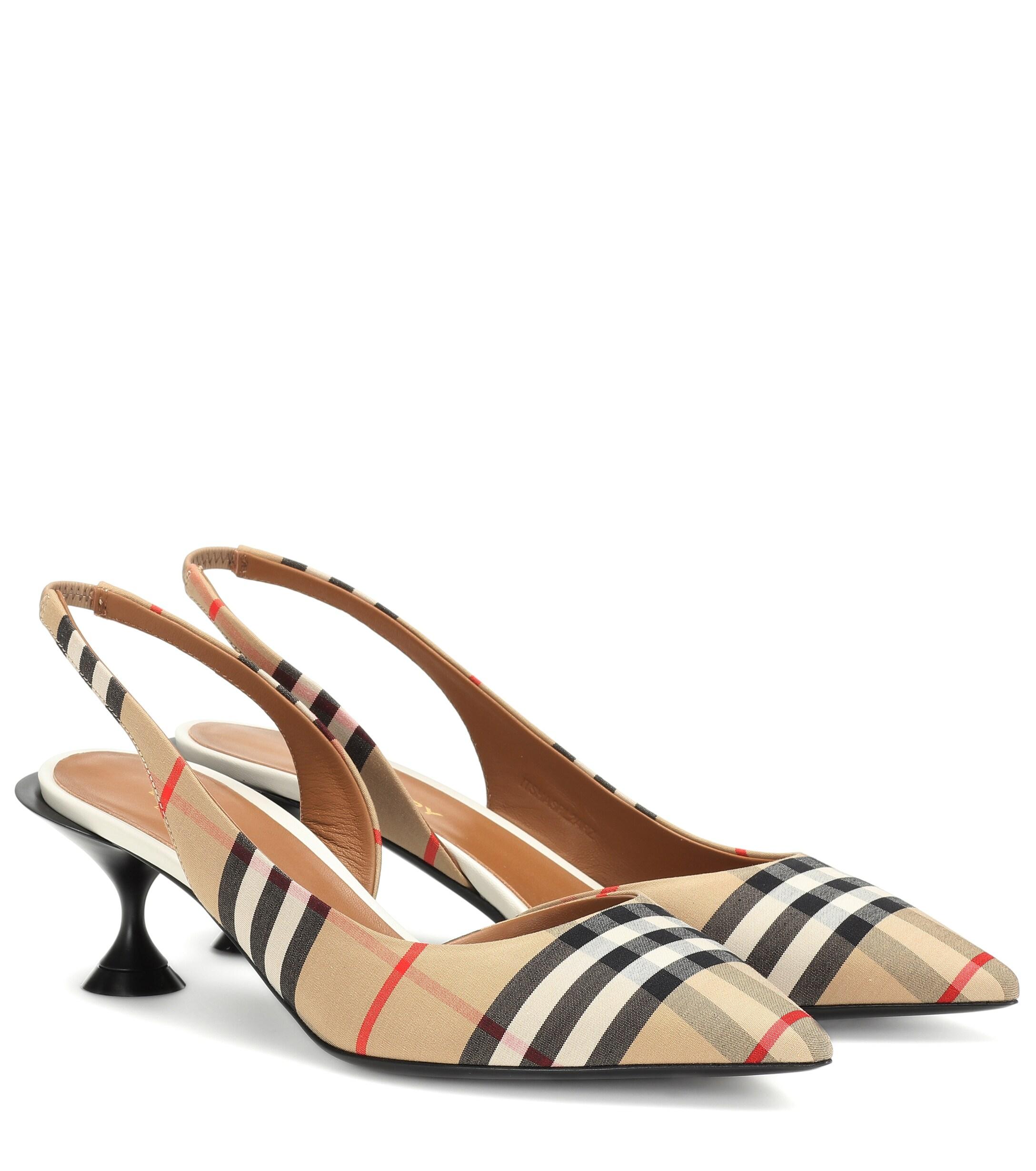 Burberry Leticia Leather Slingback Pumps - Lyst