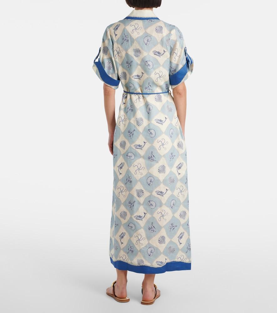 sachin and babi light blue dress CHECKERS EMBROIDERED SHIRTDRESS – Wilson and Hunter main image 0