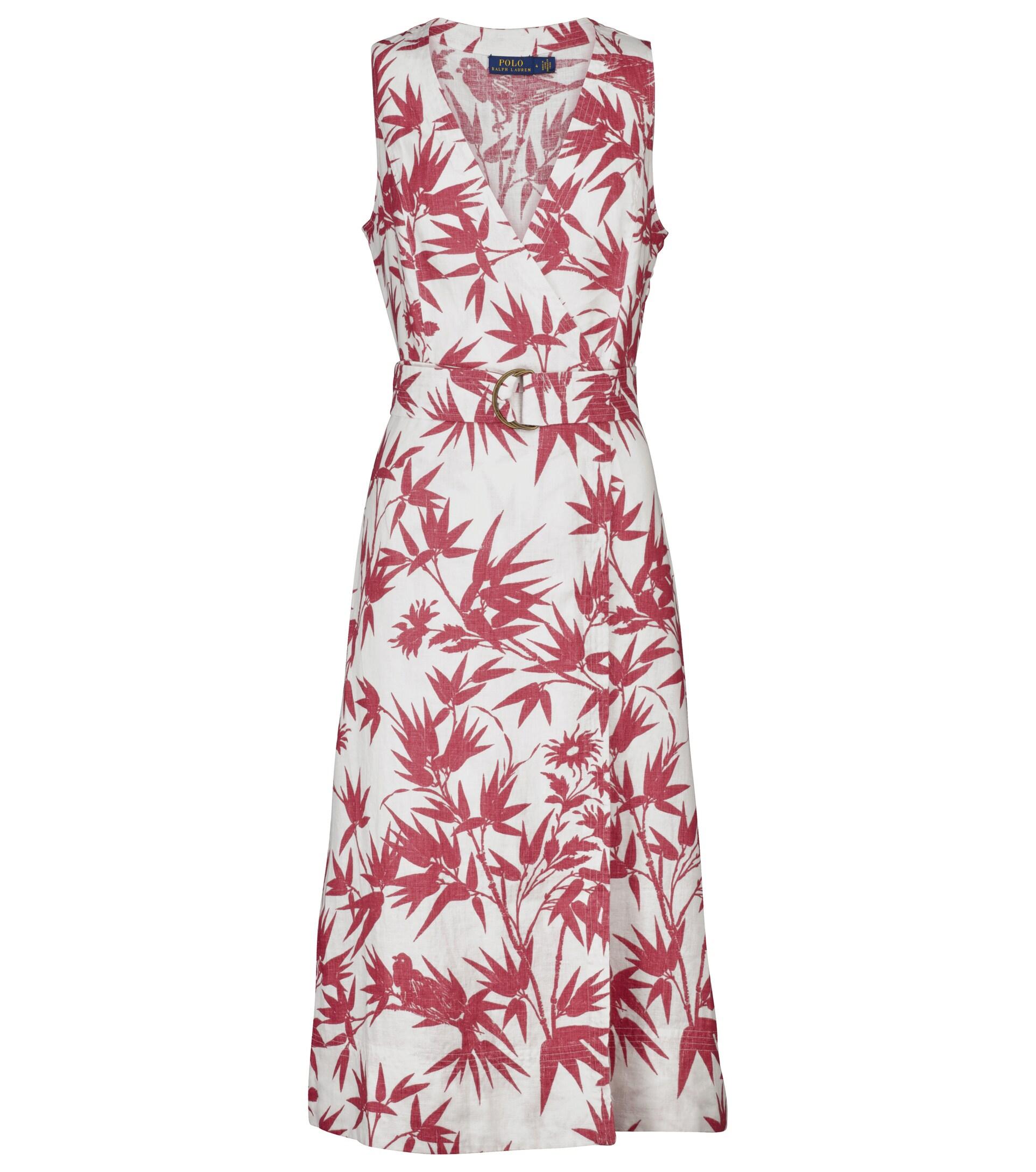 Polo Ralph Lauren Floral Linen Maxi Dress in Red | Lyst