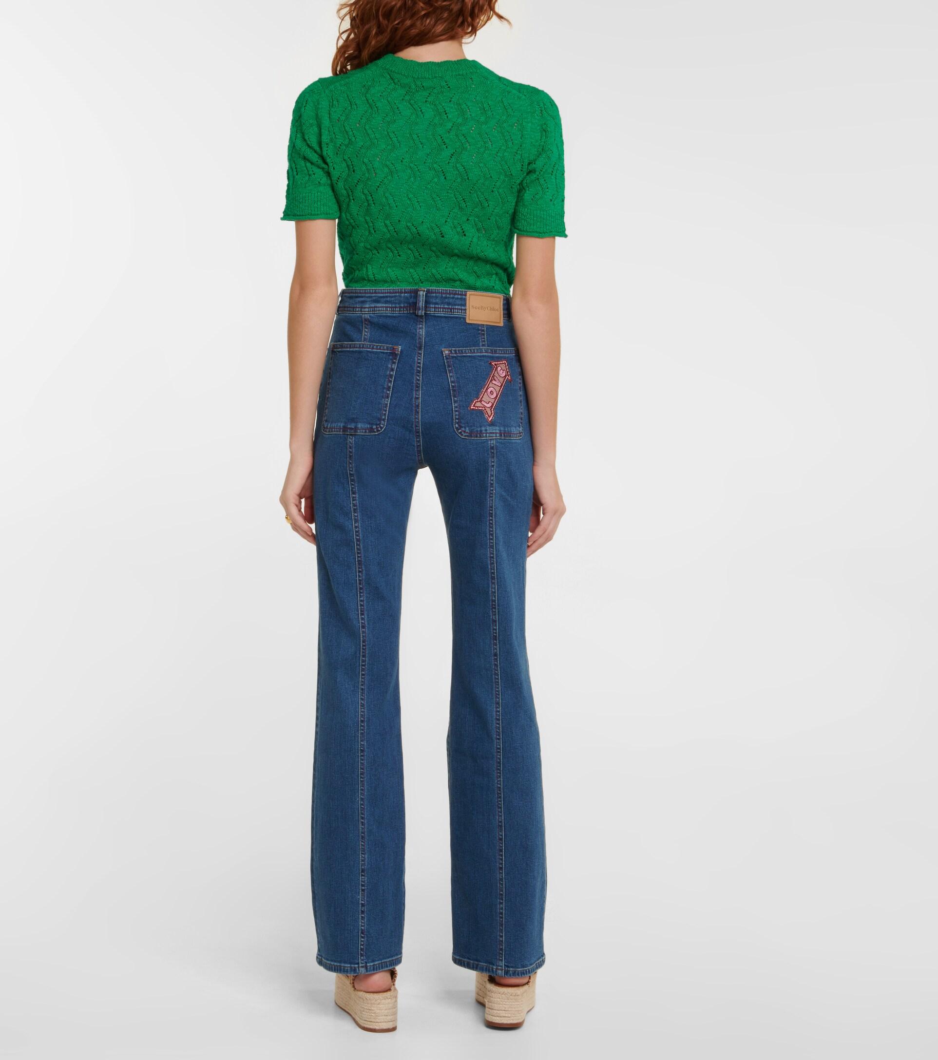 See By Chloé High-rise Flared Jeans in Blue | Lyst