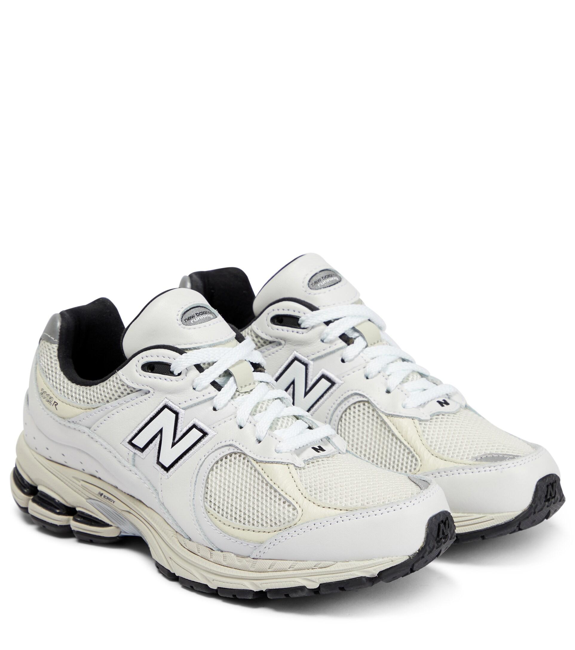 New Balance 2002r Leather Sneakers in White | Lyst