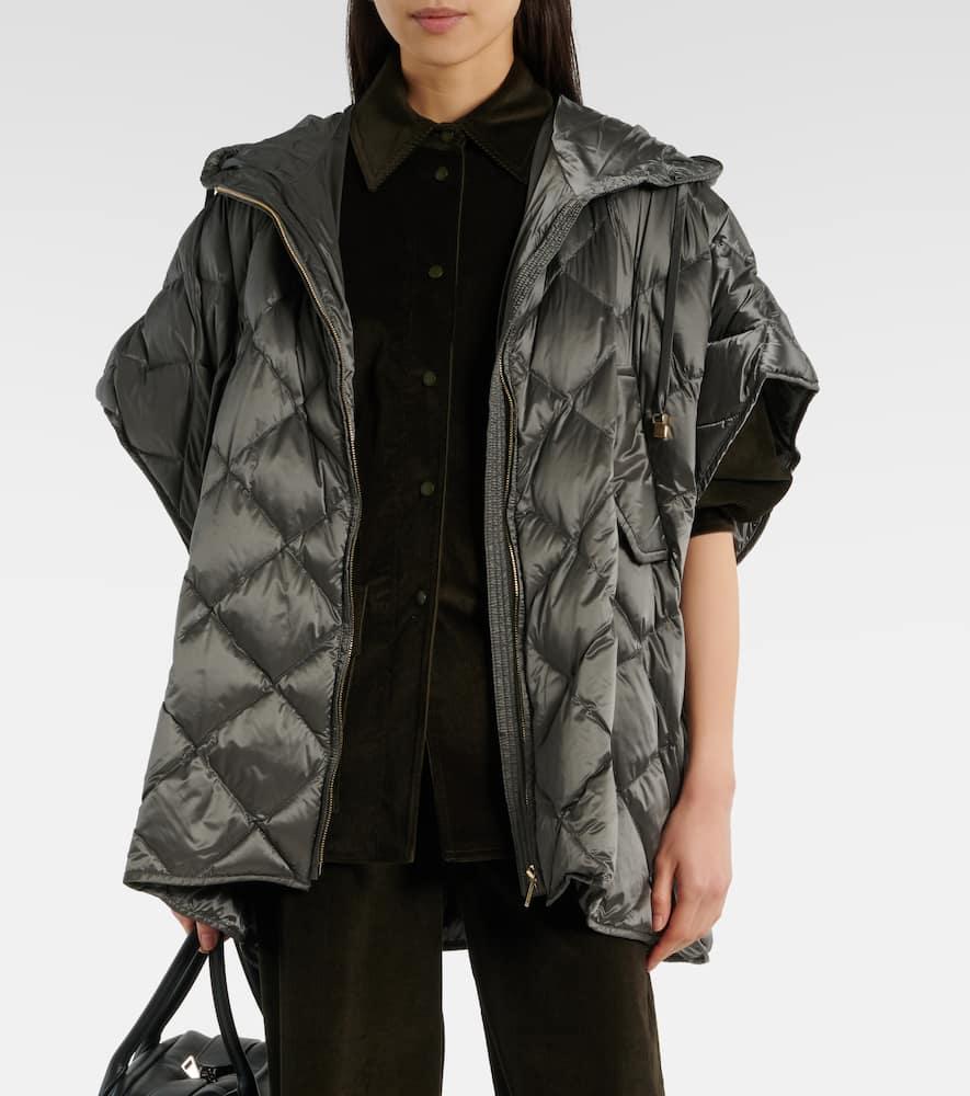 ダウンジャケット・コート MAX MARA THE CUBE | TREMAN CAPE JACKET NEW DARK WINTER BLUE NEW MAX MARA BLACK CUBE TREMAN QUILTED DOWN PUFFER CAPE