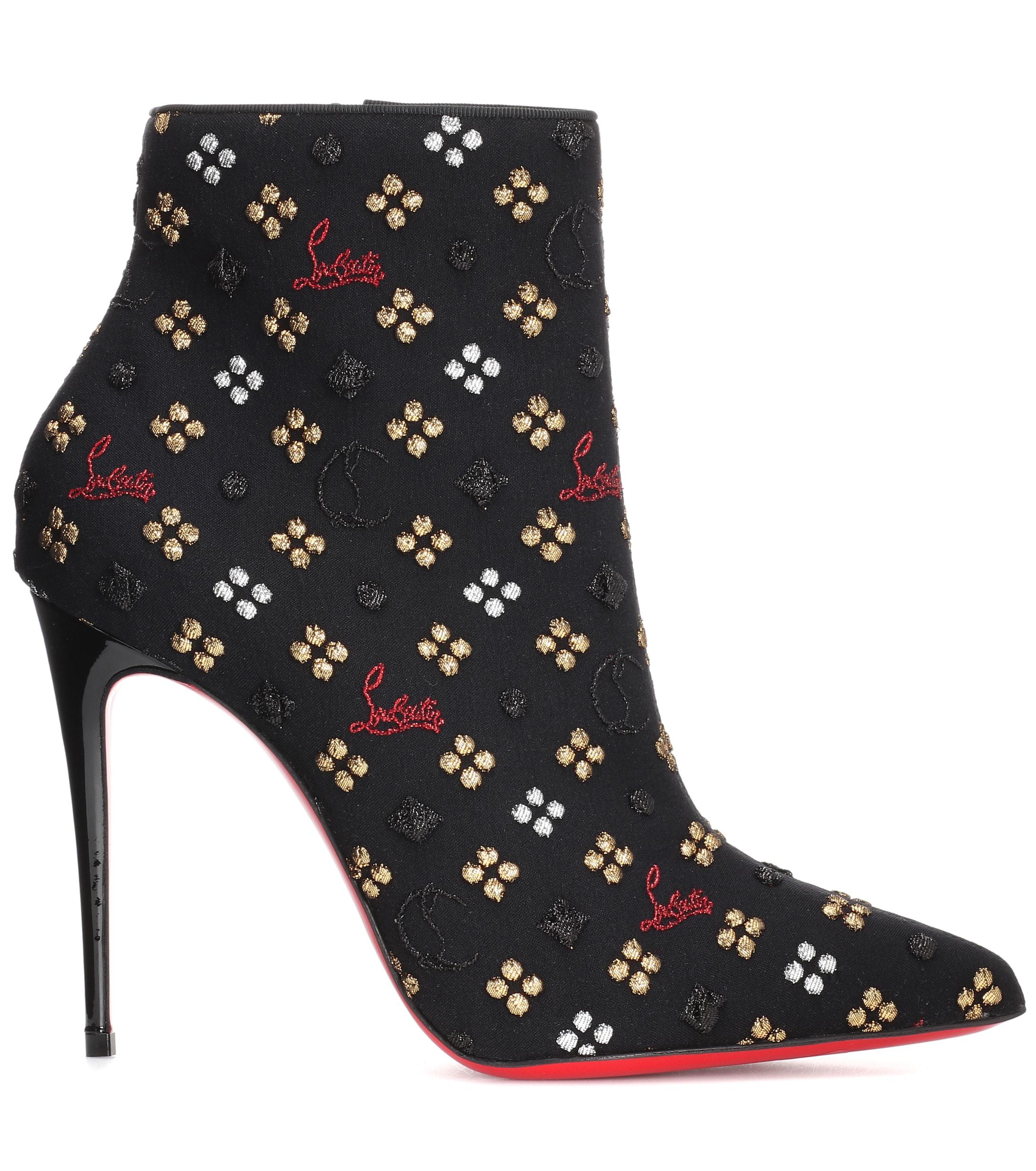 Christian Louboutin Leather So Kate Studded Boots in Black | Lyst Christian Louboutin Leather So Kate Studded Boots in Black | Lyst