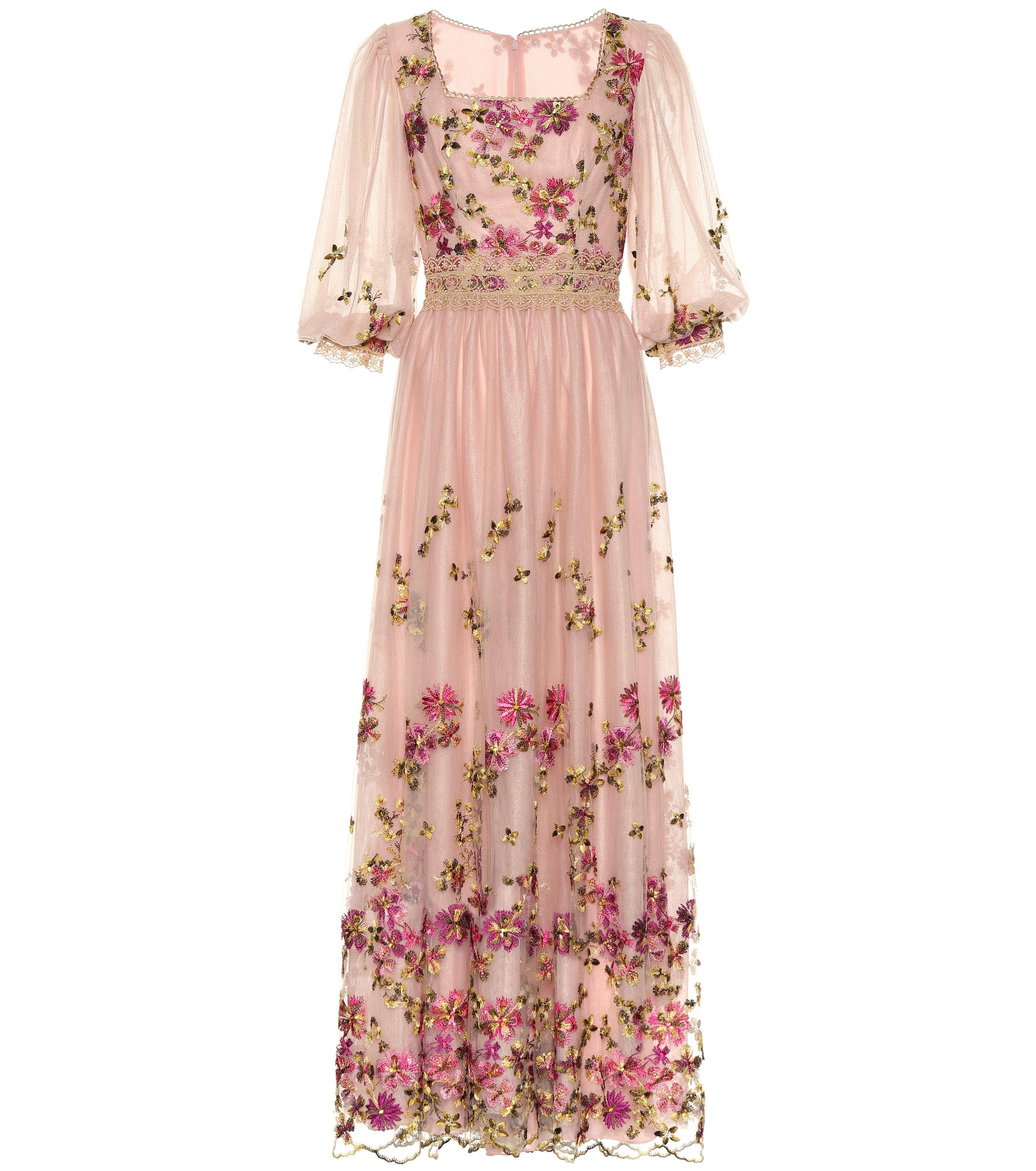 Costarellos Floral-embroidered Tulle ...