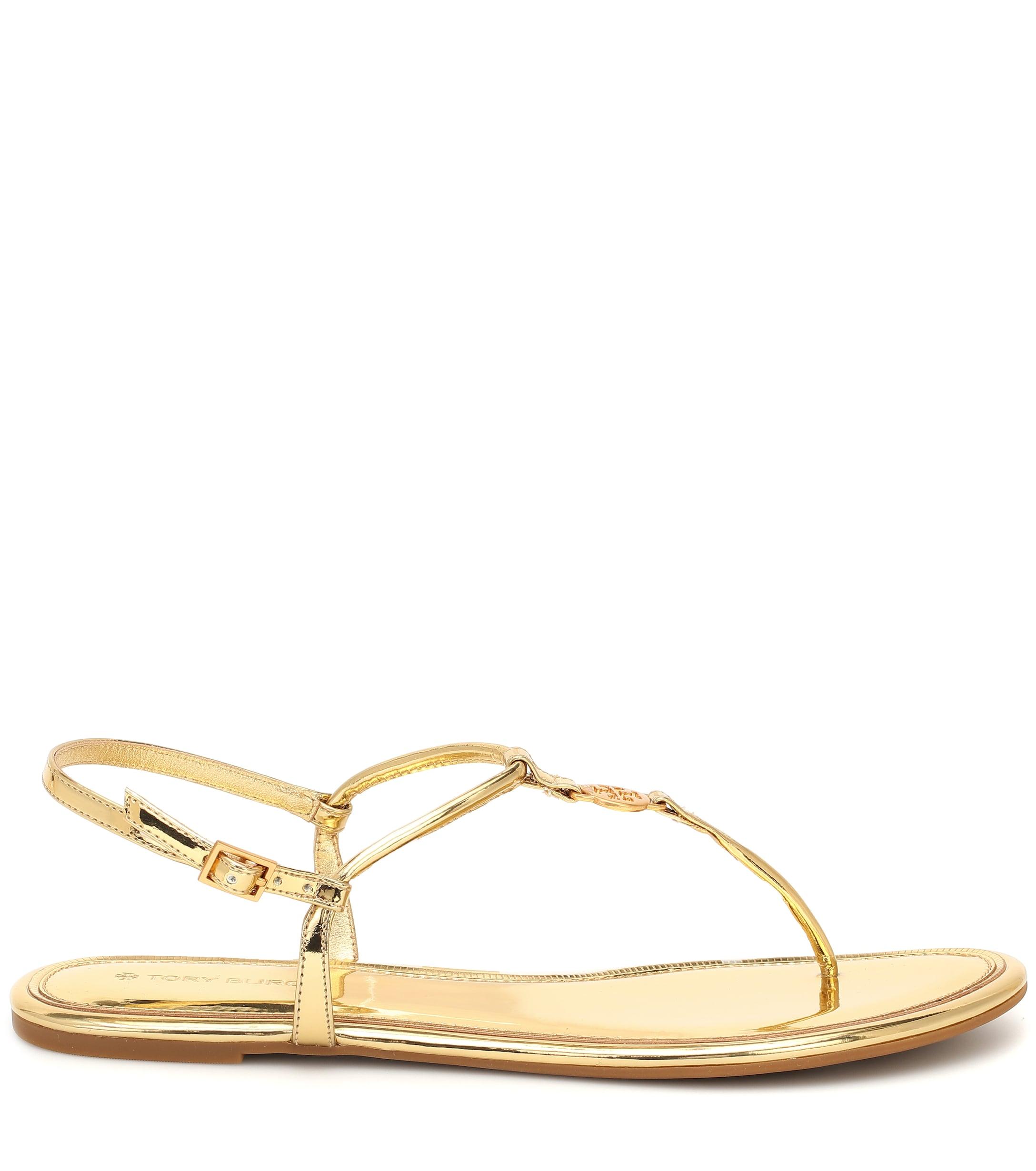 tory burch emmy sandals gold