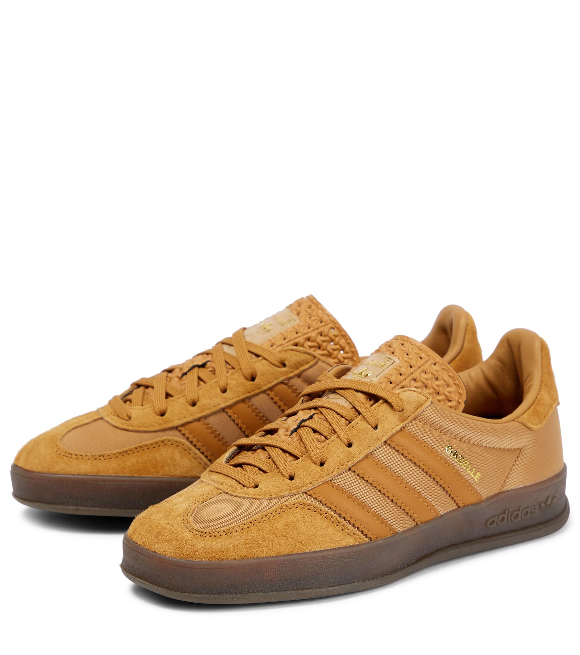 adidas Synthetic Gazelle Indoor Suede-paneled Sneakers in Yellow (Brown) |  Lyst