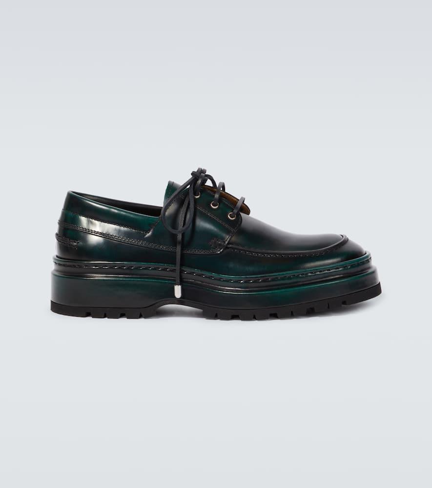 Jacquemus Les Bateau Pavane Leather Derby Shoes in Black for Men