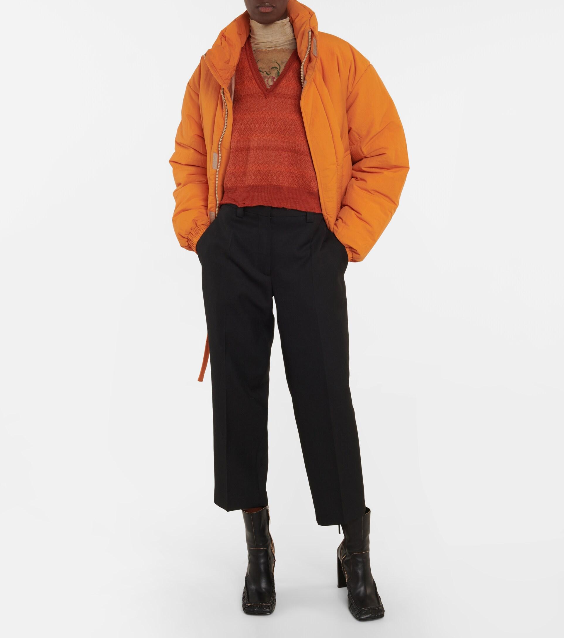 Acne Studios Nylon Puffer Jacket in Orange | Lyst