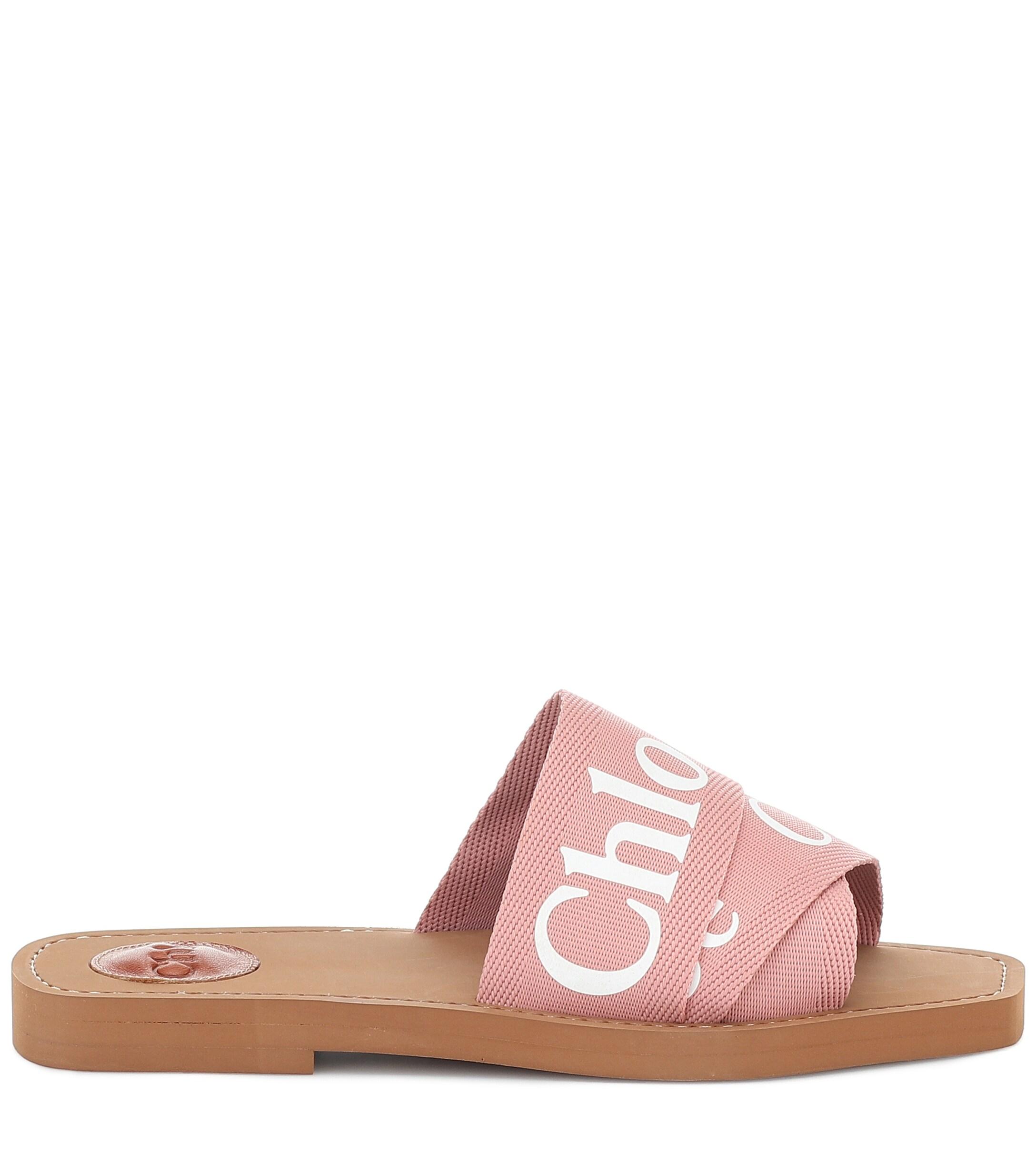 pink chloe slides