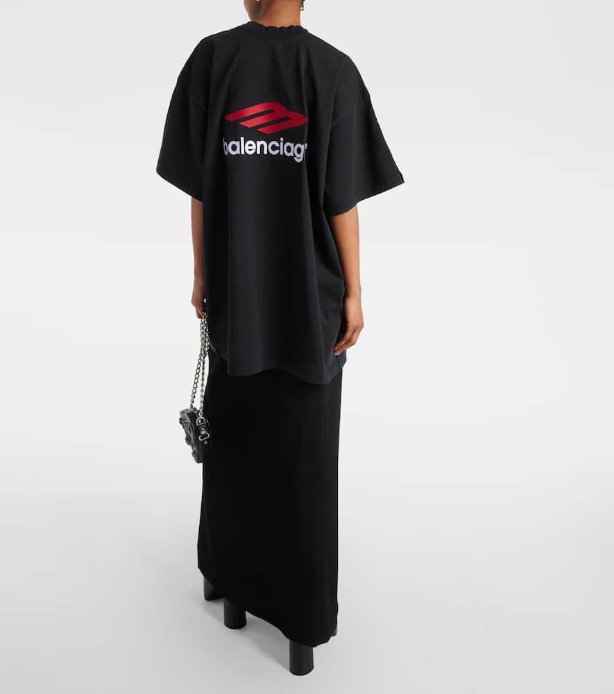 Balenciaga Oversized Logo T-Shirt in Black | Lyst