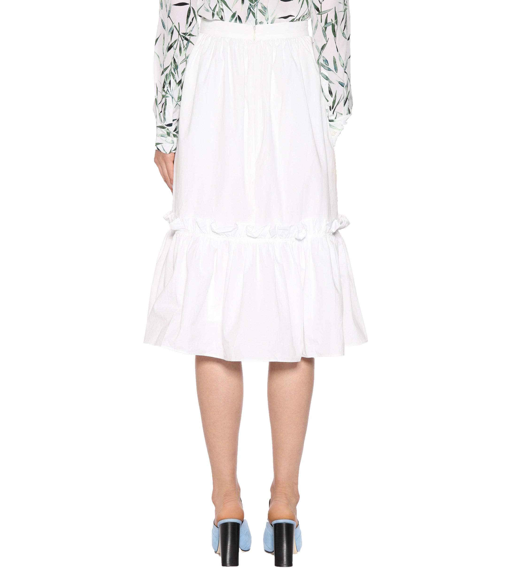 Edit Cotton Skirt in White Lyst