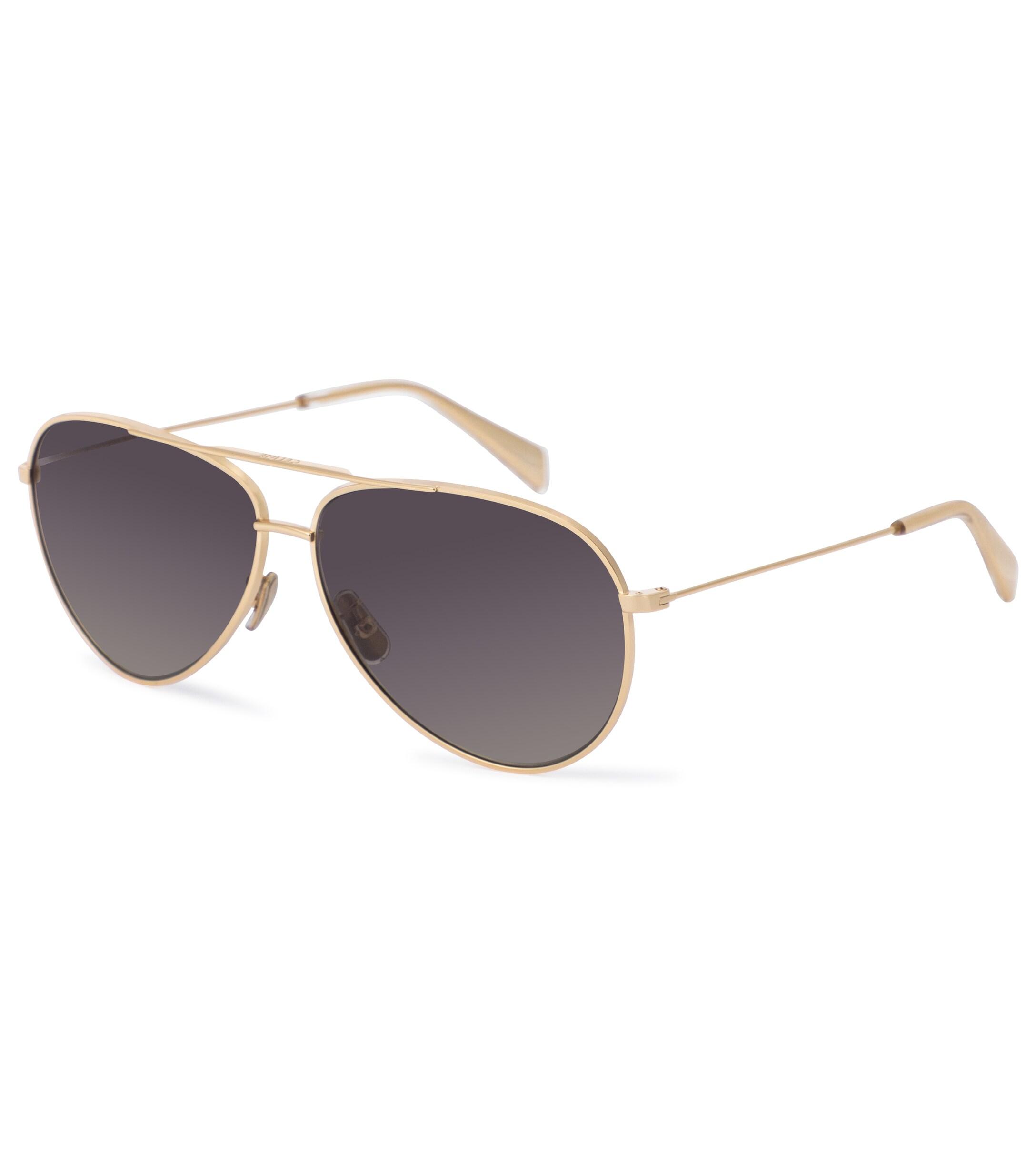 Celine Aviator Sunglasses With Leather Pouch in Gold (Metallic) Lyst