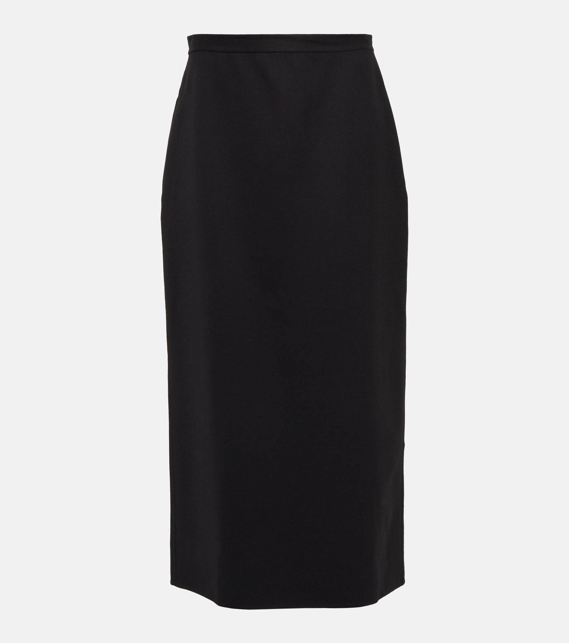 The Row Avianna Wool-blend Maxi Skirt in Black | Lyst