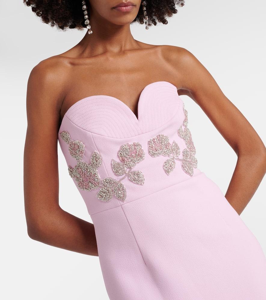 Rebecca Vallance Jenna Embellished Crepe Gown in Pink | Lyst