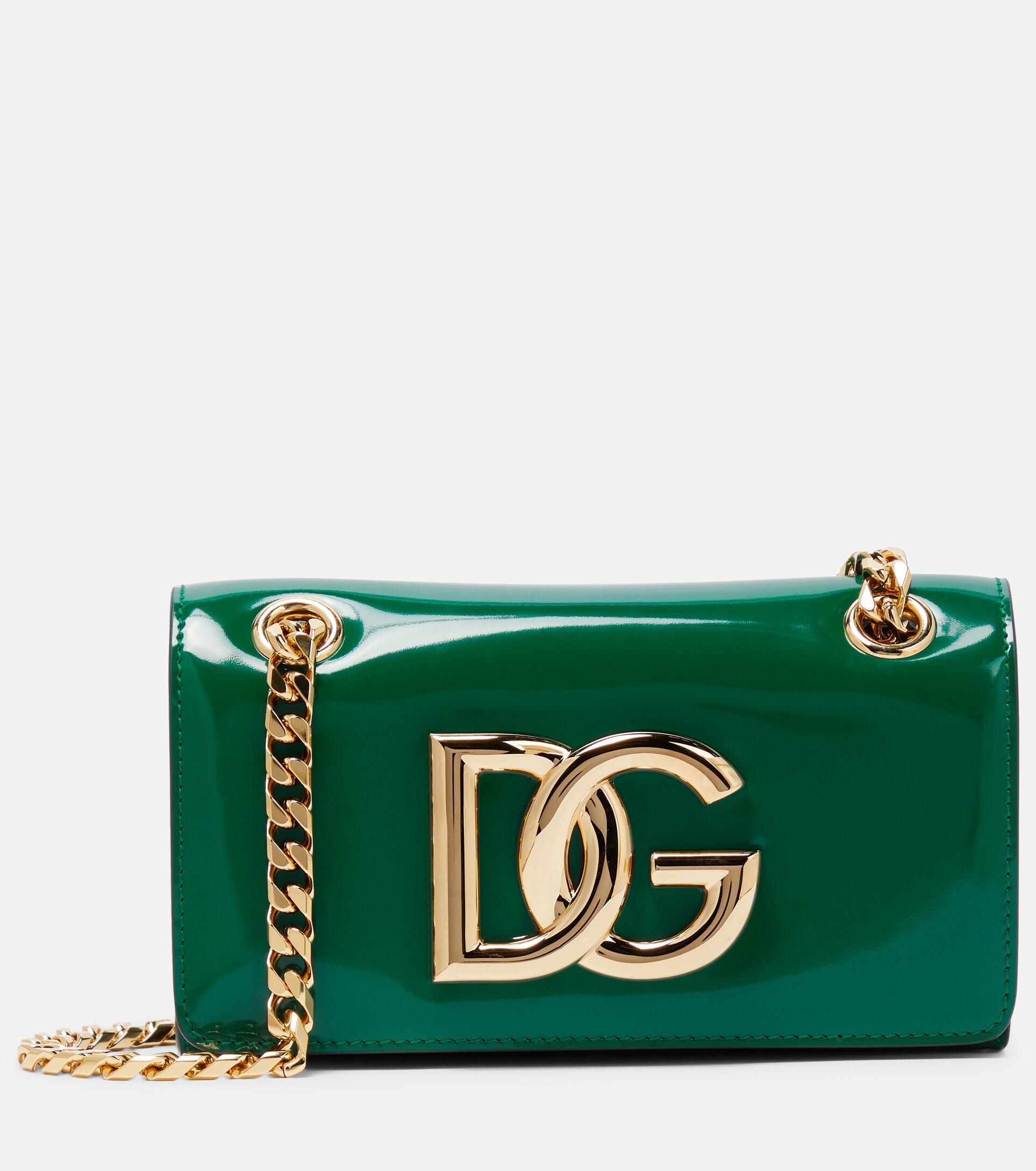 Leather crossbody bag Dolce & Gabbana Green in Leather - 31443364