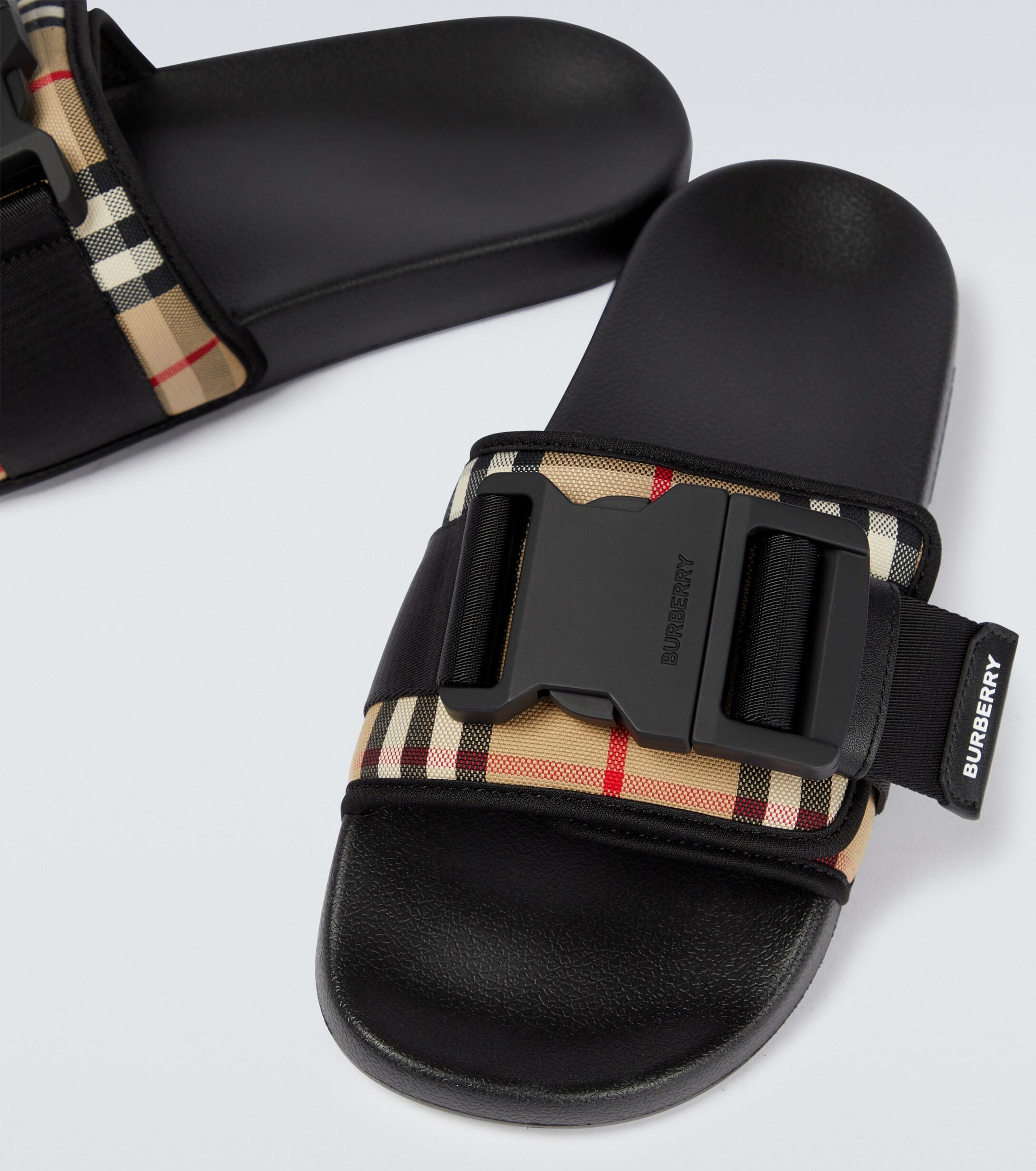 Burberry Buckled Slides for Men | Lyst
