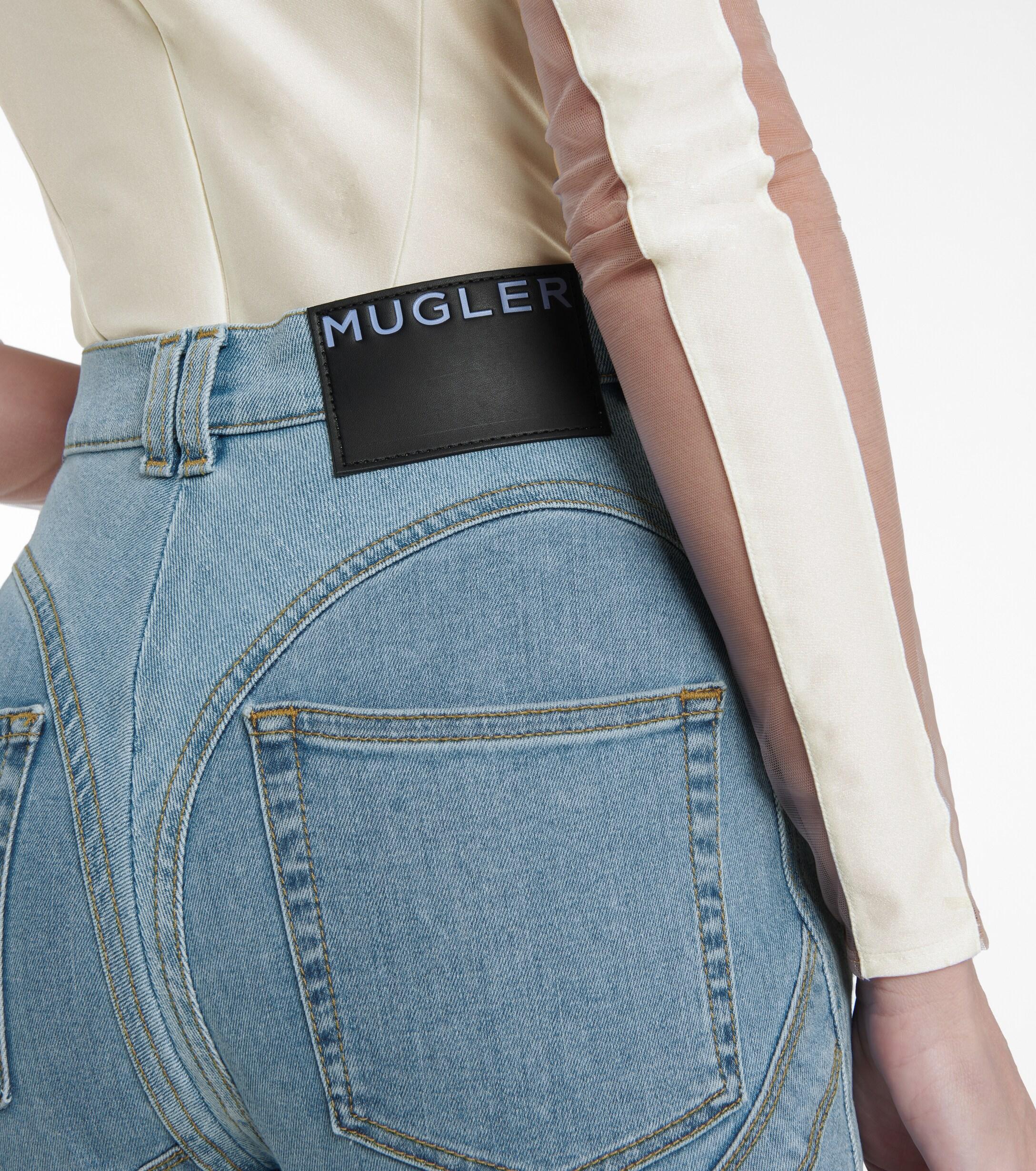 Mugler Denim High-rise Slim Jeans in Blue | Lyst