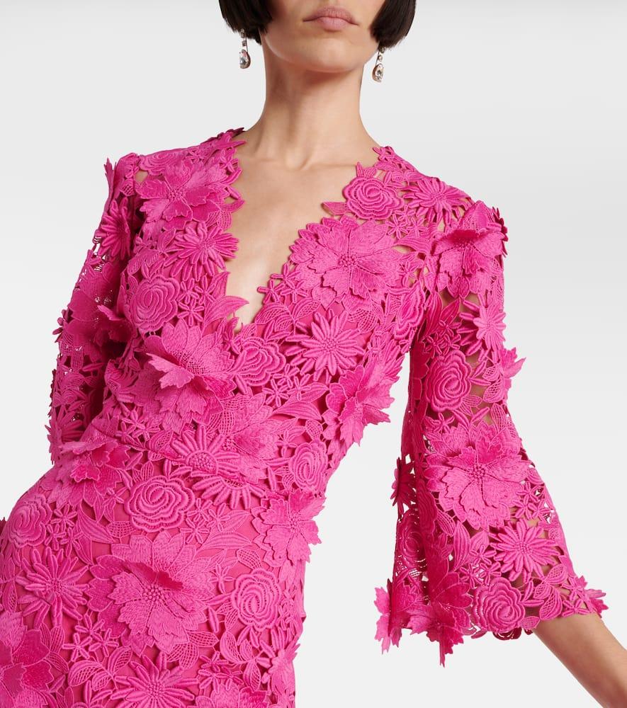Monique Lhuillier Bell-Sleeved Gown in Pink | Lyst Monique Lhuillier Bell-Sleeved Gown in Pink | Lyst
