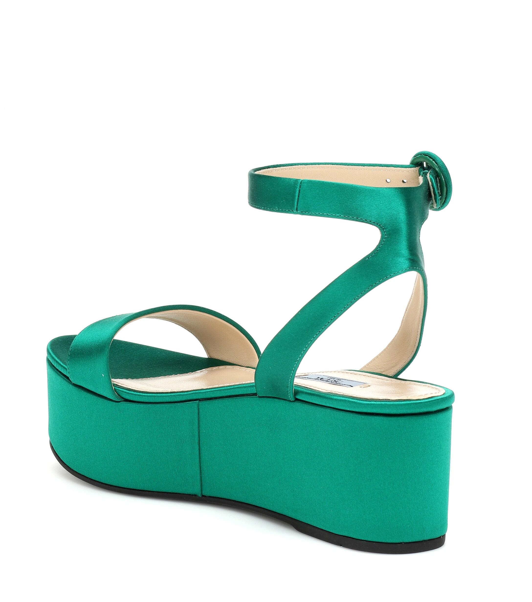 prada satin platform