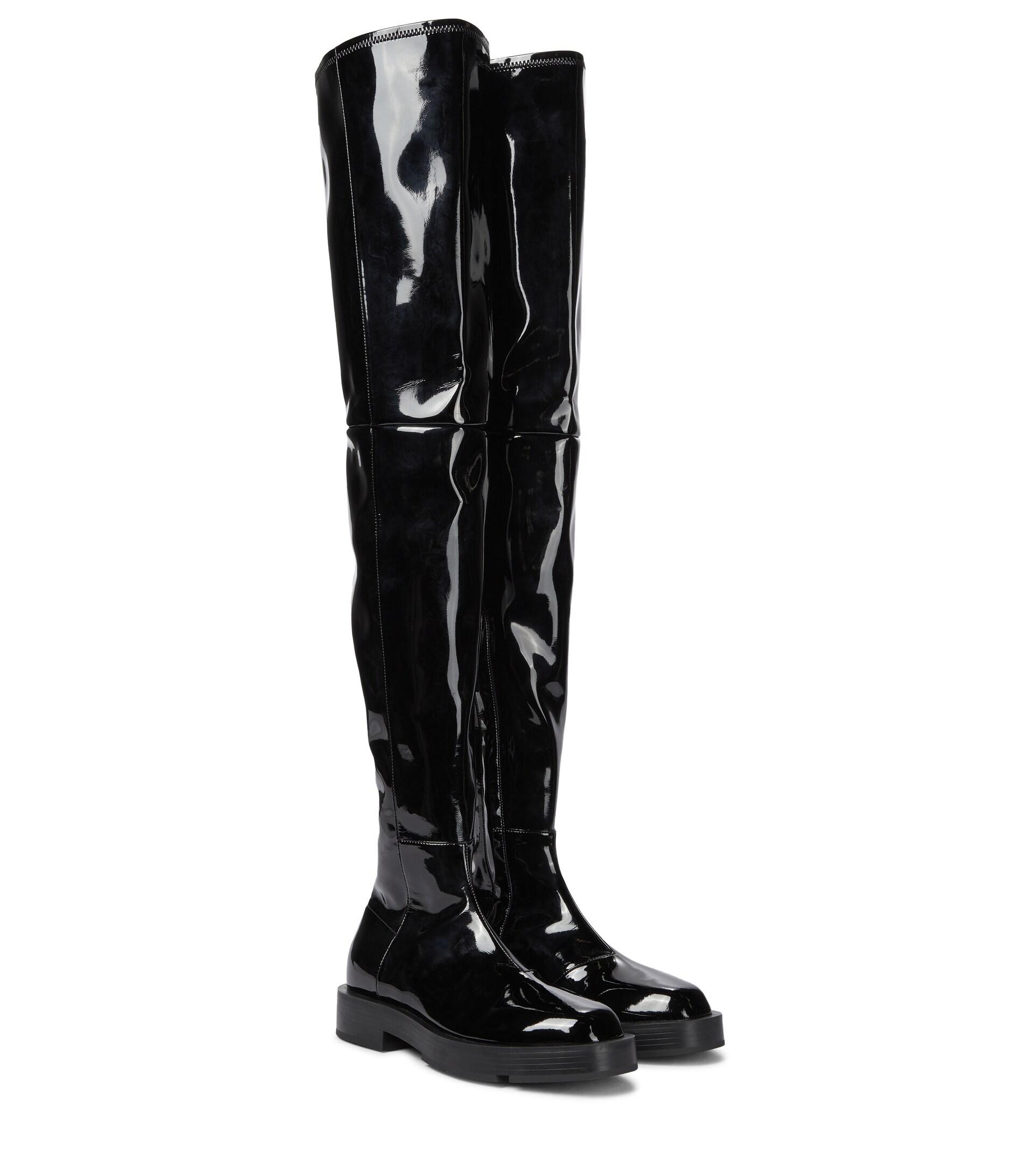 Givenchy Patent Leather Over the knee Boots in Black Lyst
