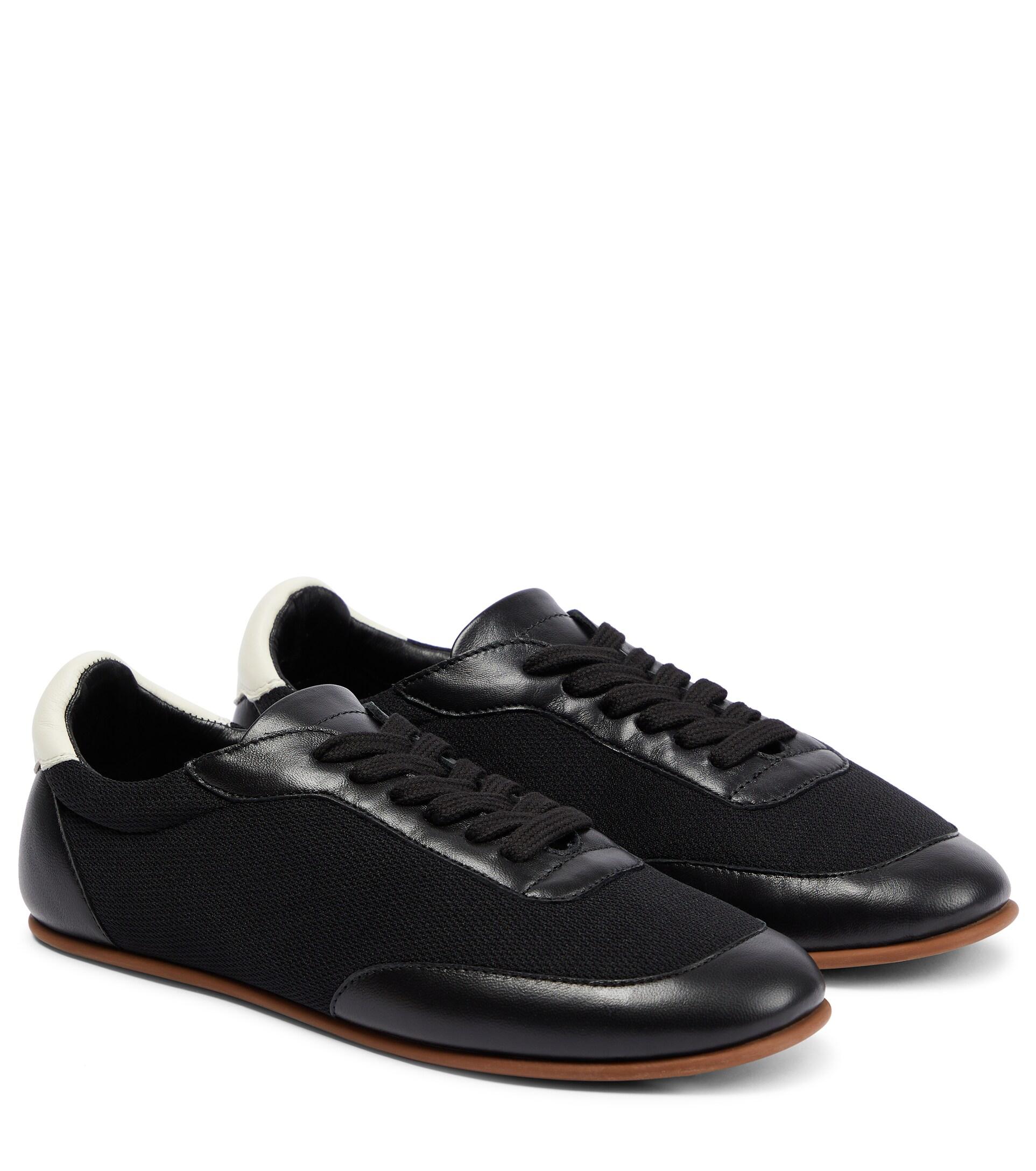 The Row Owen City Mesh And Suede Sneakers in Black | Lyst