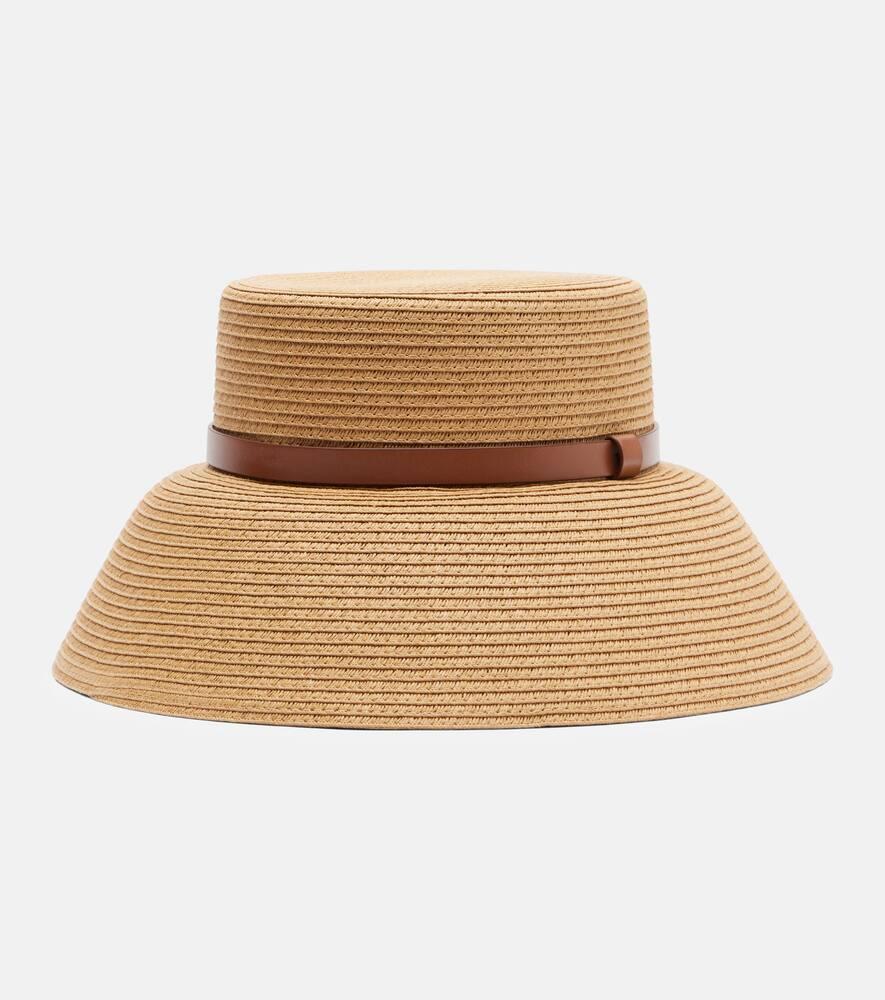 Max Mara Woven Bucket Hat in Natural | Lyst