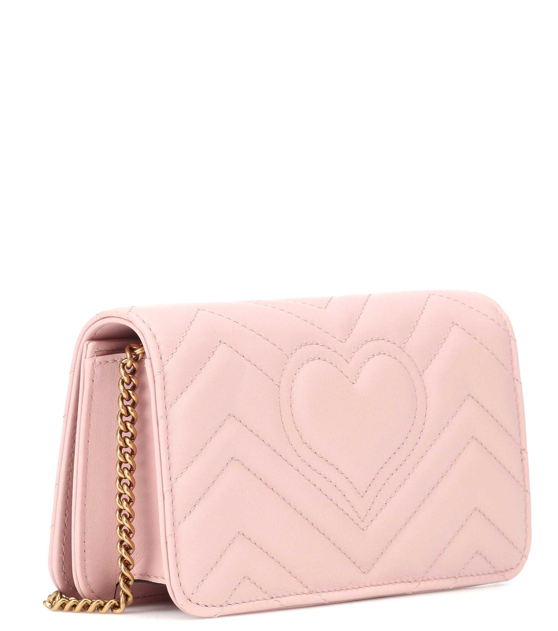 Gucci Pink GG Marmont Pink Super Mini Bag For Sale at 1stDibs