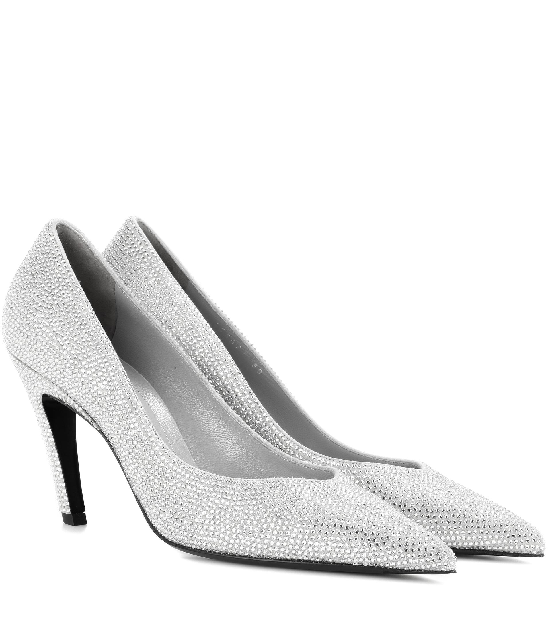 balenciaga crystal heels