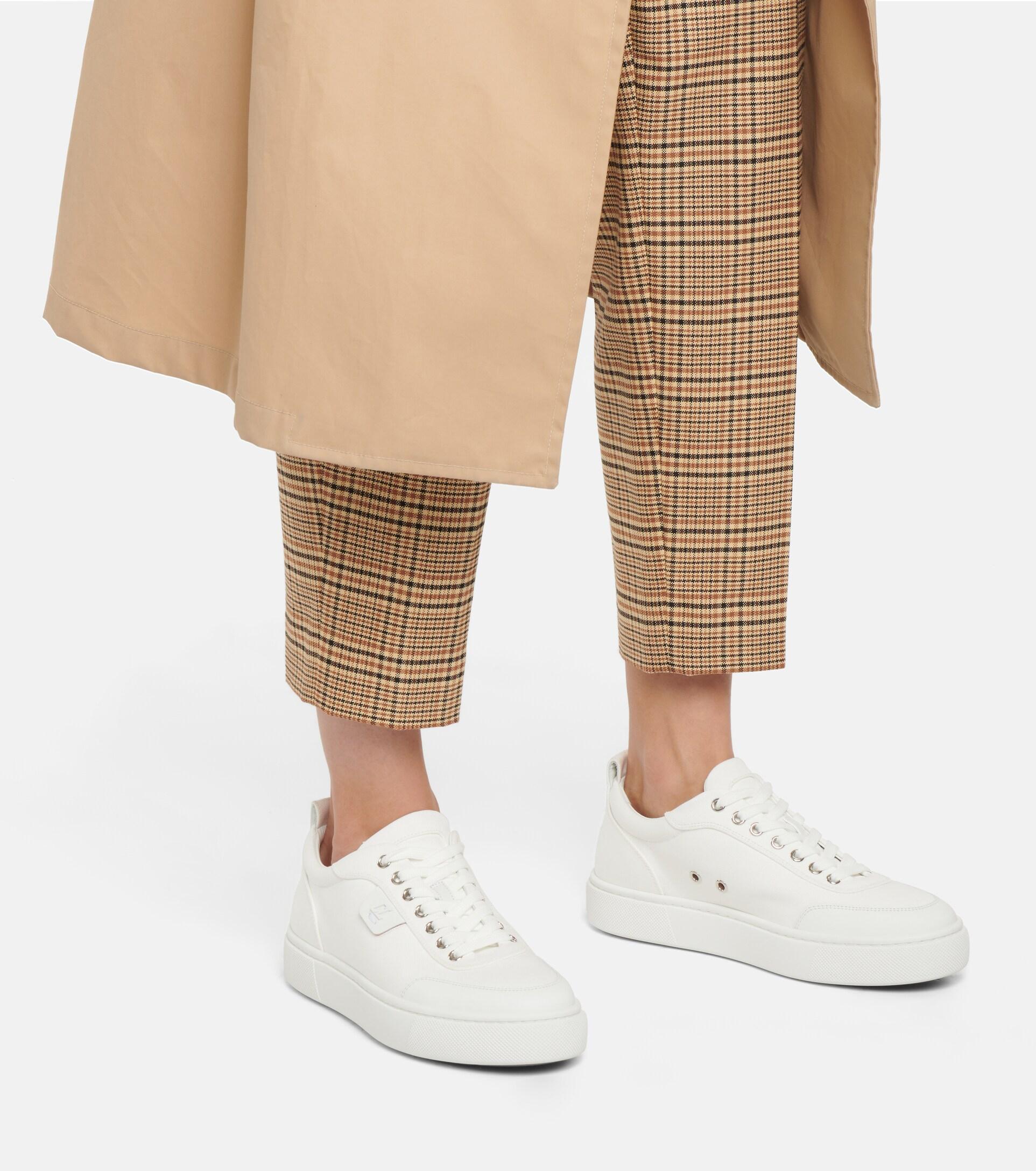 Christian Louboutin Simplerui Canvas Sneakers in White | Lyst