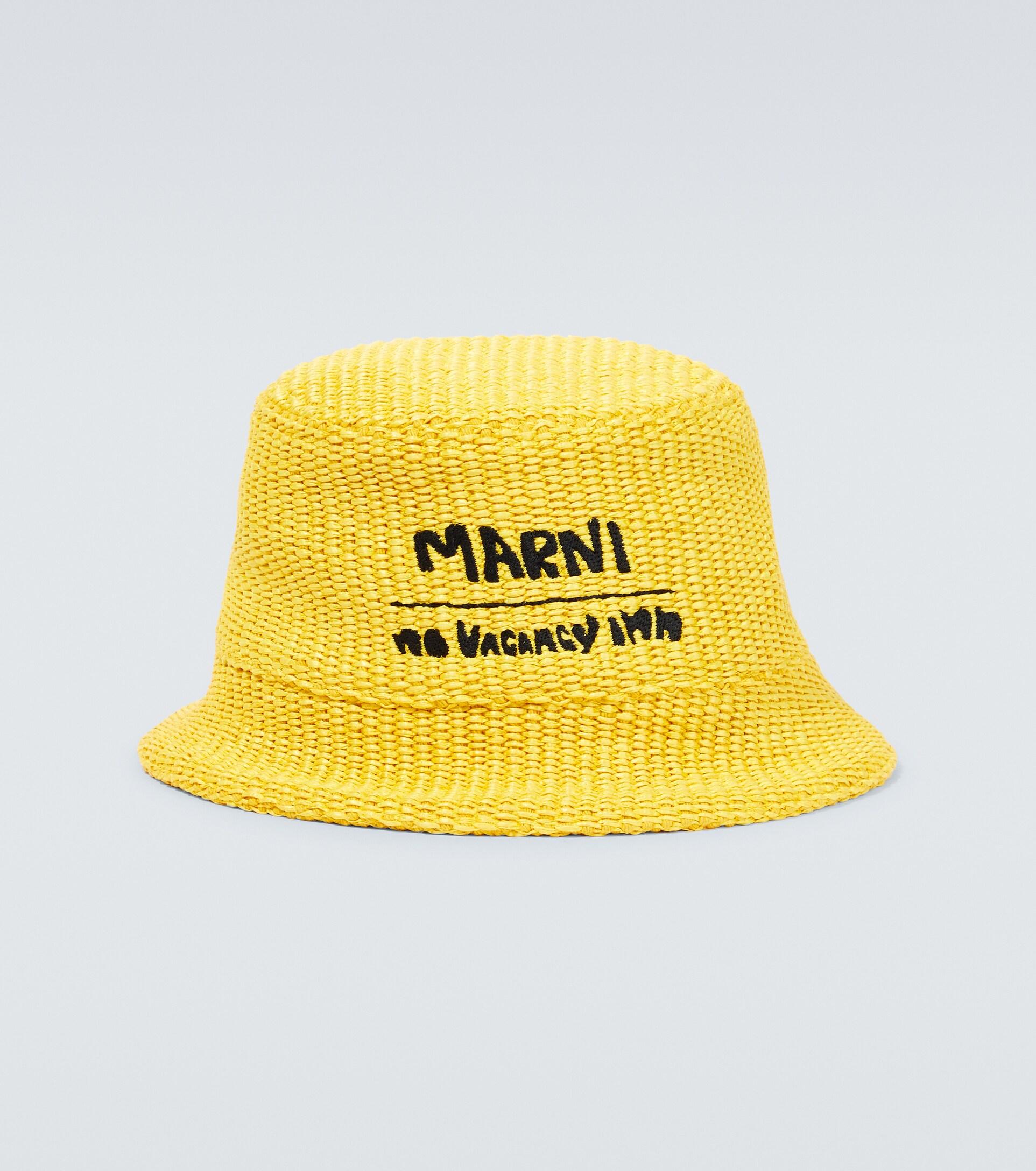 Marni X No Vacancy Inn Embroidered Bucket Hat in Yellow for Men | Lyst