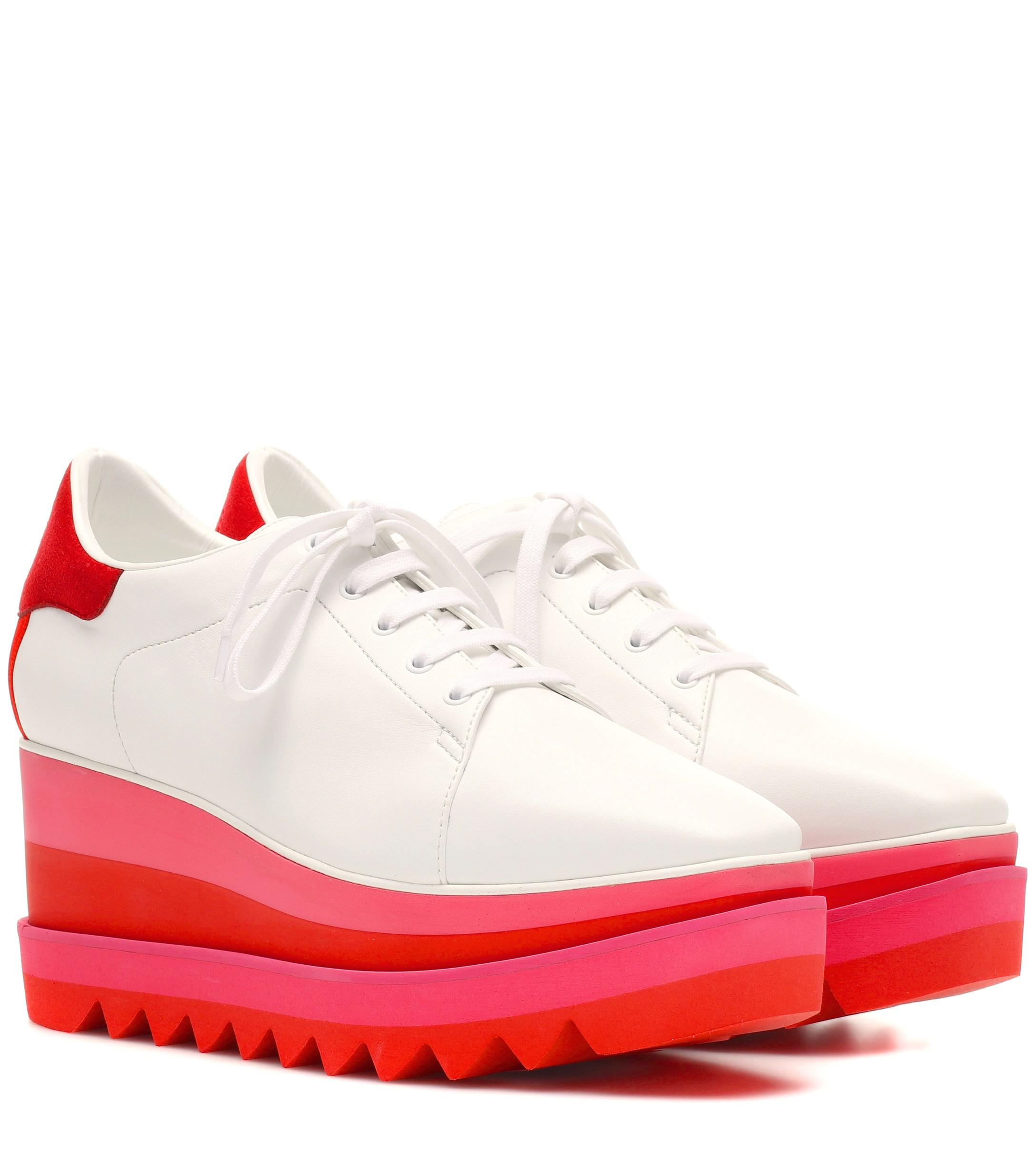 Stella McCartney Rubber Sneak-elyse Platform Sneakers in White - Lyst