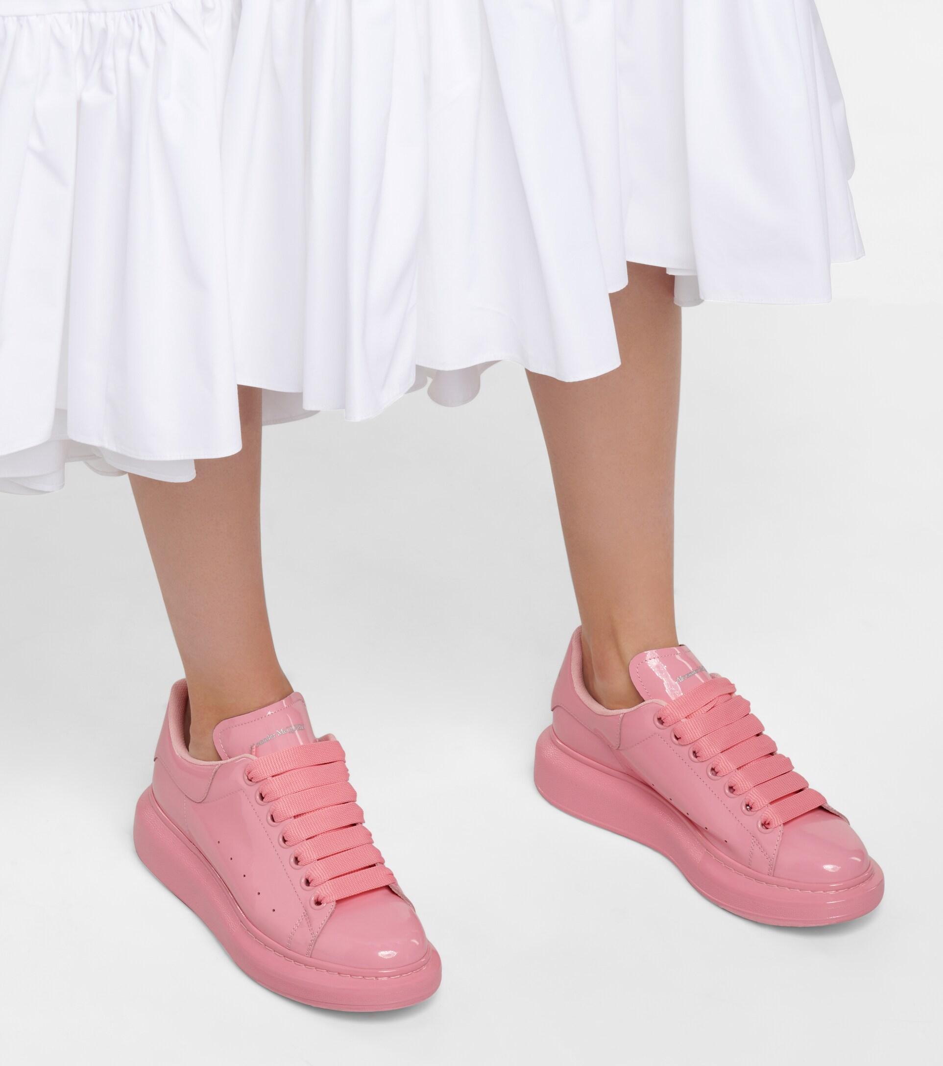 Alexander McQueen Pink Velvet Oversized Sneakers - size 40,5 ○ Labellov ○  Buy and Sell Authentic Luxury