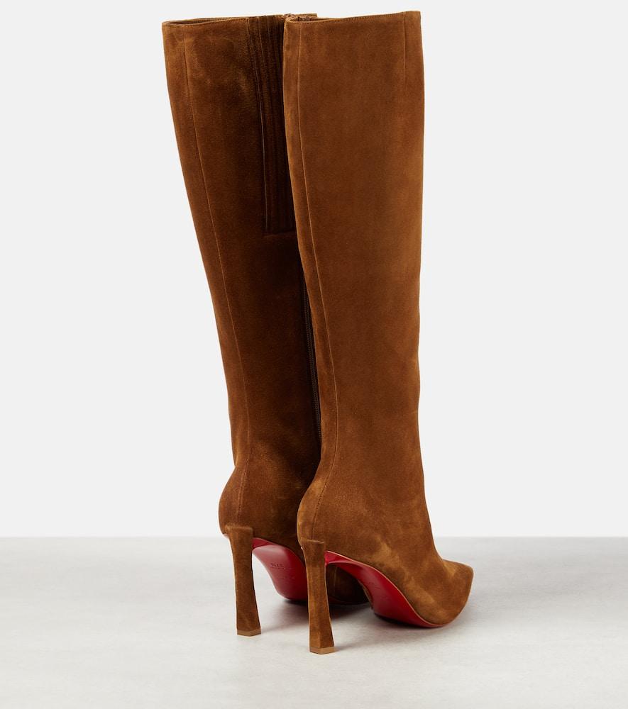 Christian Louboutin Condora Botta 85 Suede Knee-High Boots in