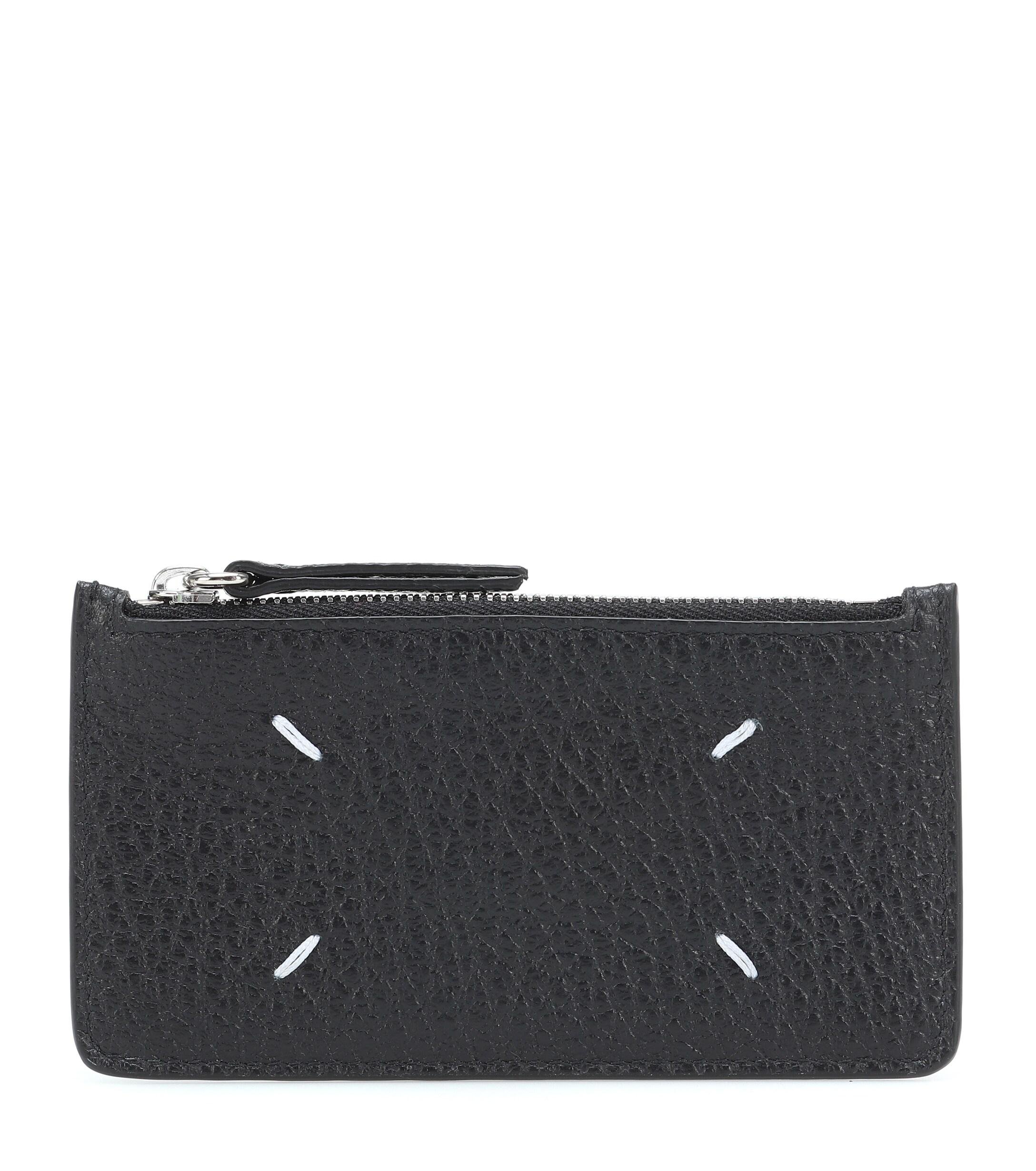 Maison Margiela Leather Card Holder in Black - Lyst